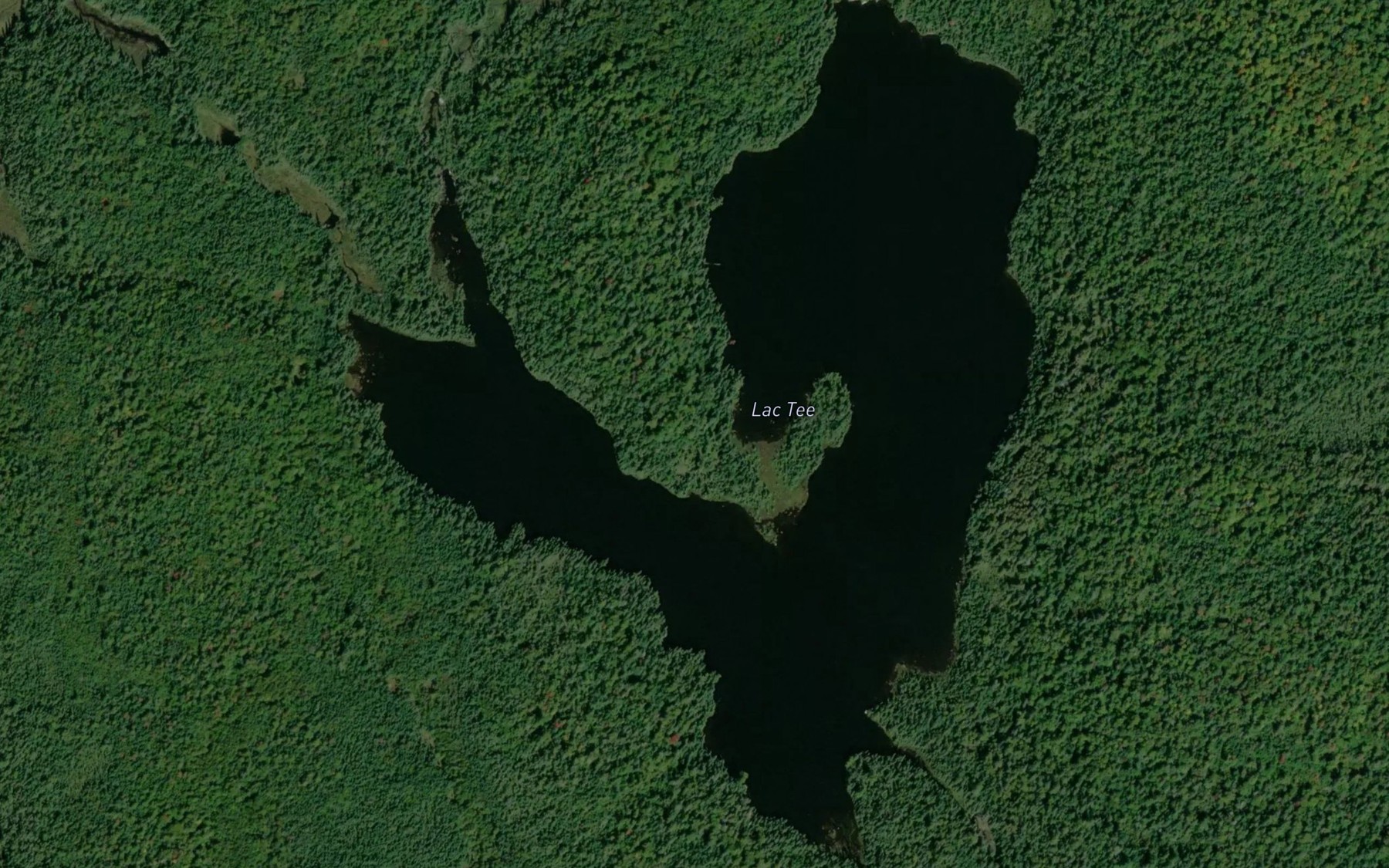 Satellite map of the Lac Tee