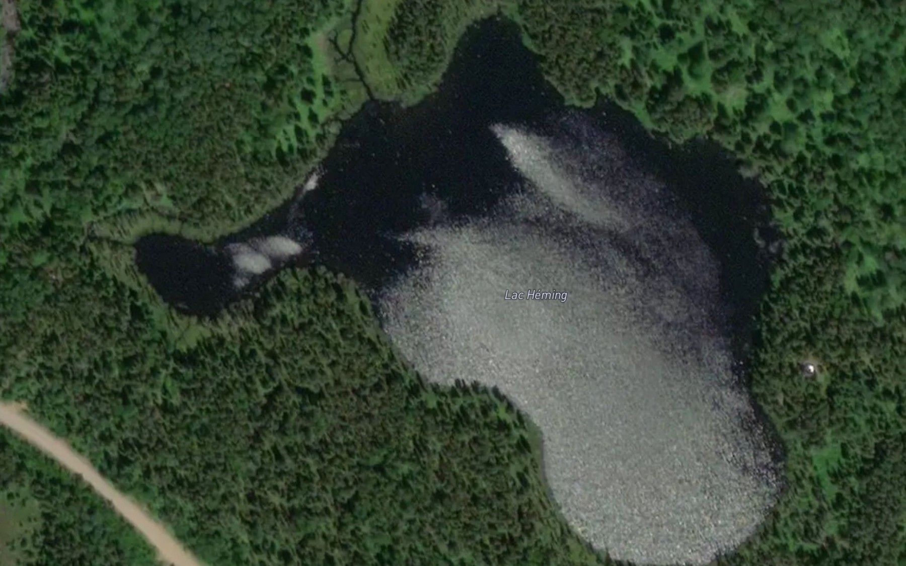 Satellite map of the Lac Heming