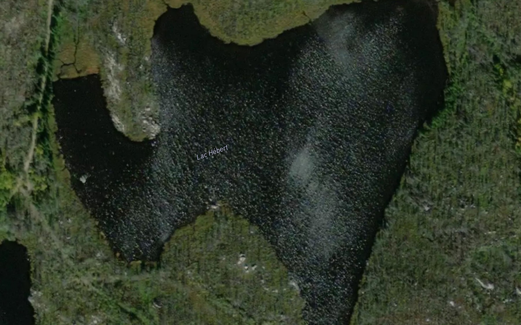Satellite map of the Lac Hebert