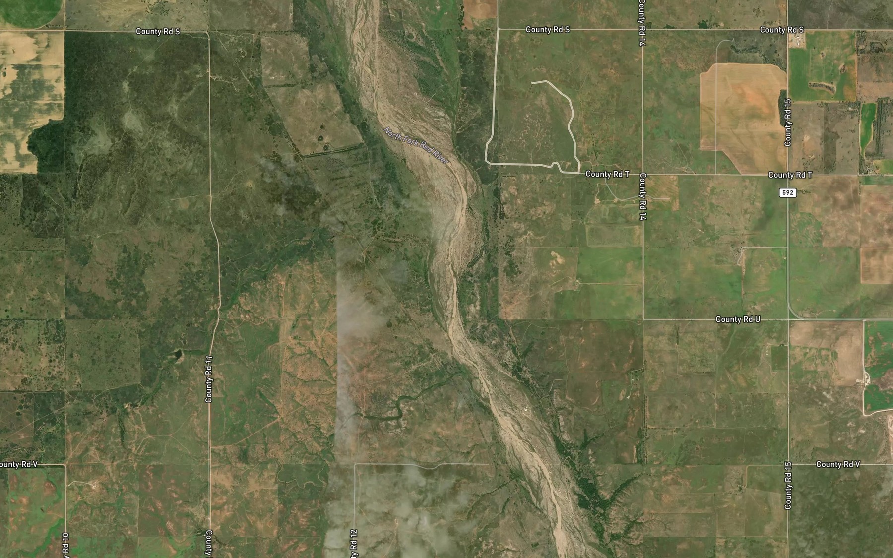 Satellite map of the Sand Creek