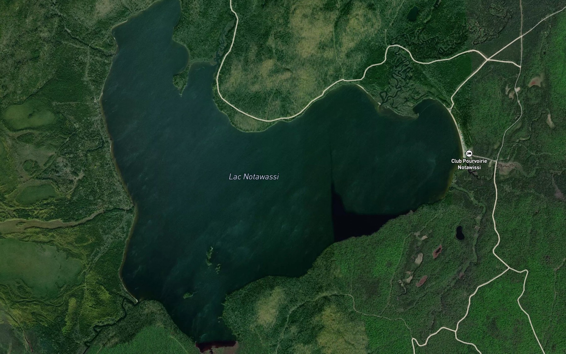 Satellite map of the Lac Notawassi