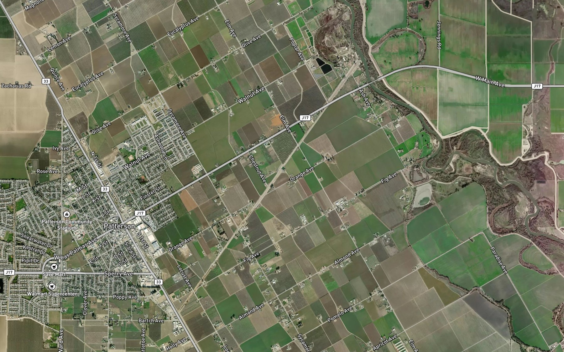 Satellite map of the Main Canal
