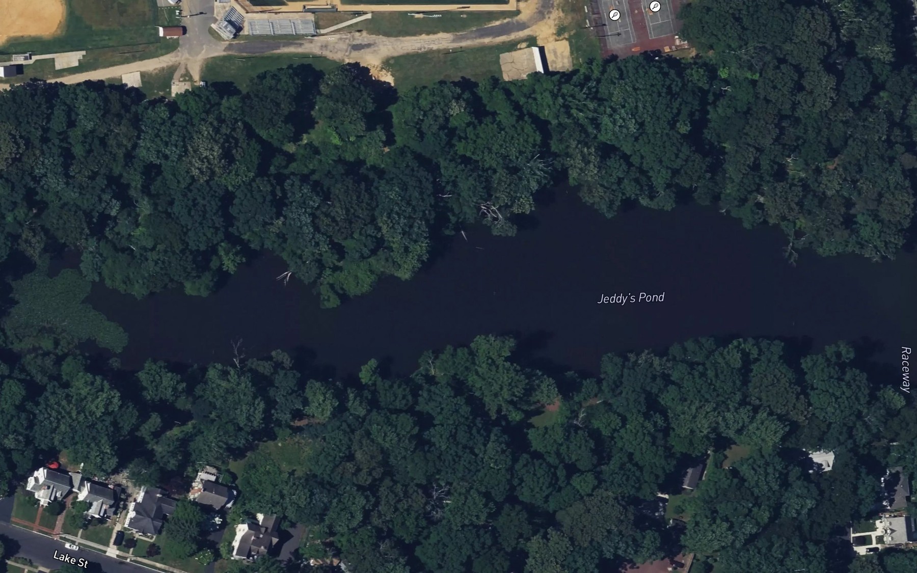 Satellite map of the Eddy Pond