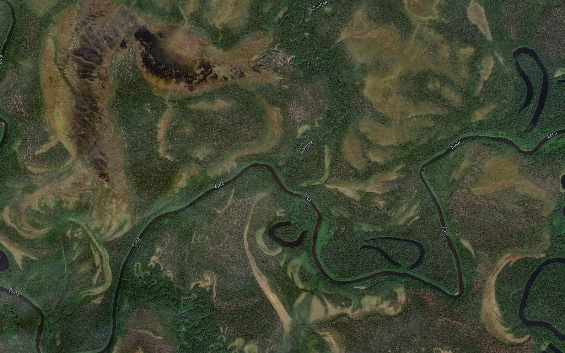 Satellite map of the Slepaya