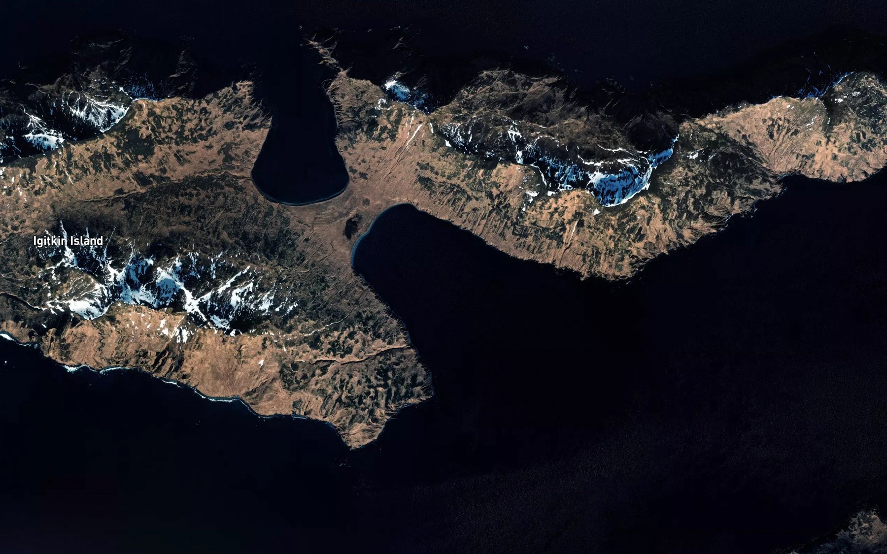 Satellite map of the Shelter Cove