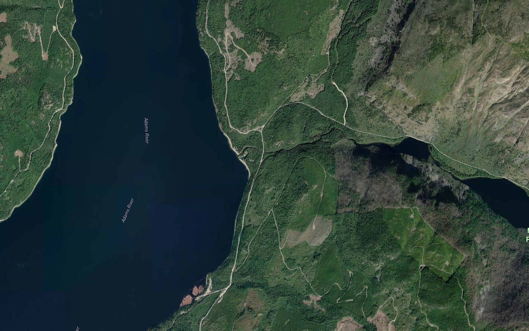 Satellite map of the Momich River