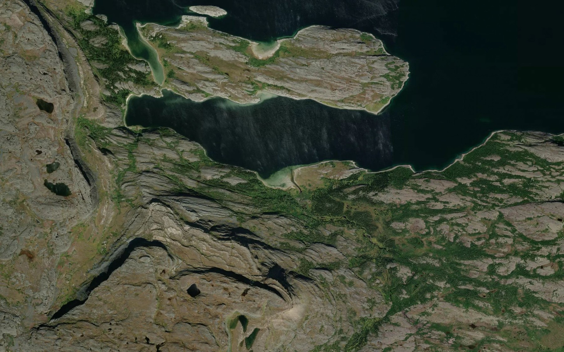 Satellite map of the Baie Sikutaaluk