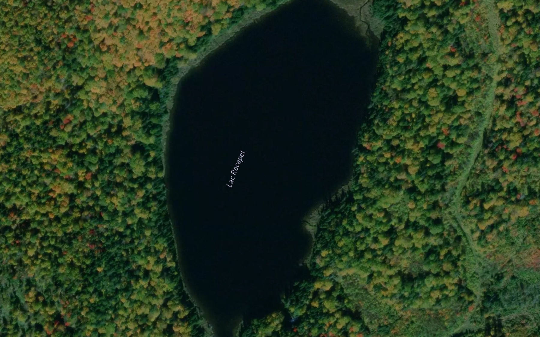 Satellite map of the Lac Recapet