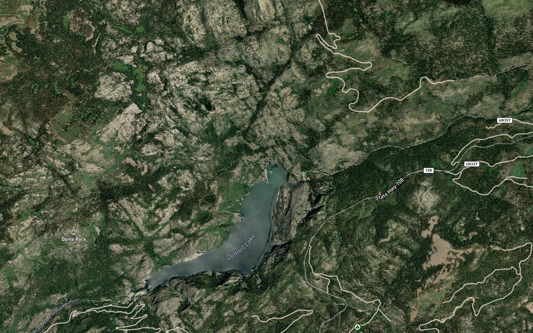 Satellite map of the Dardanelles Creek