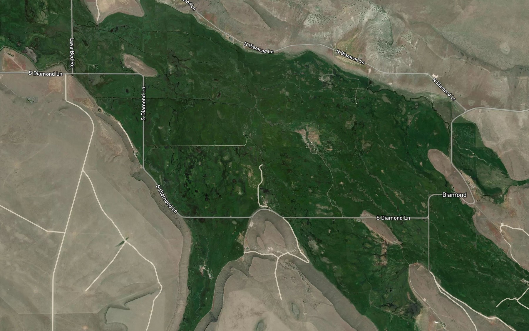 Satellite map of the Booners Creek