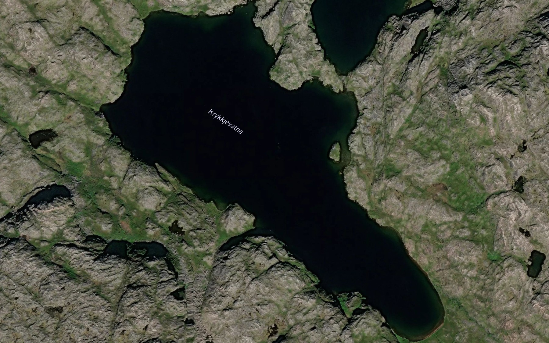 Satellite map of the Krykkjevatna