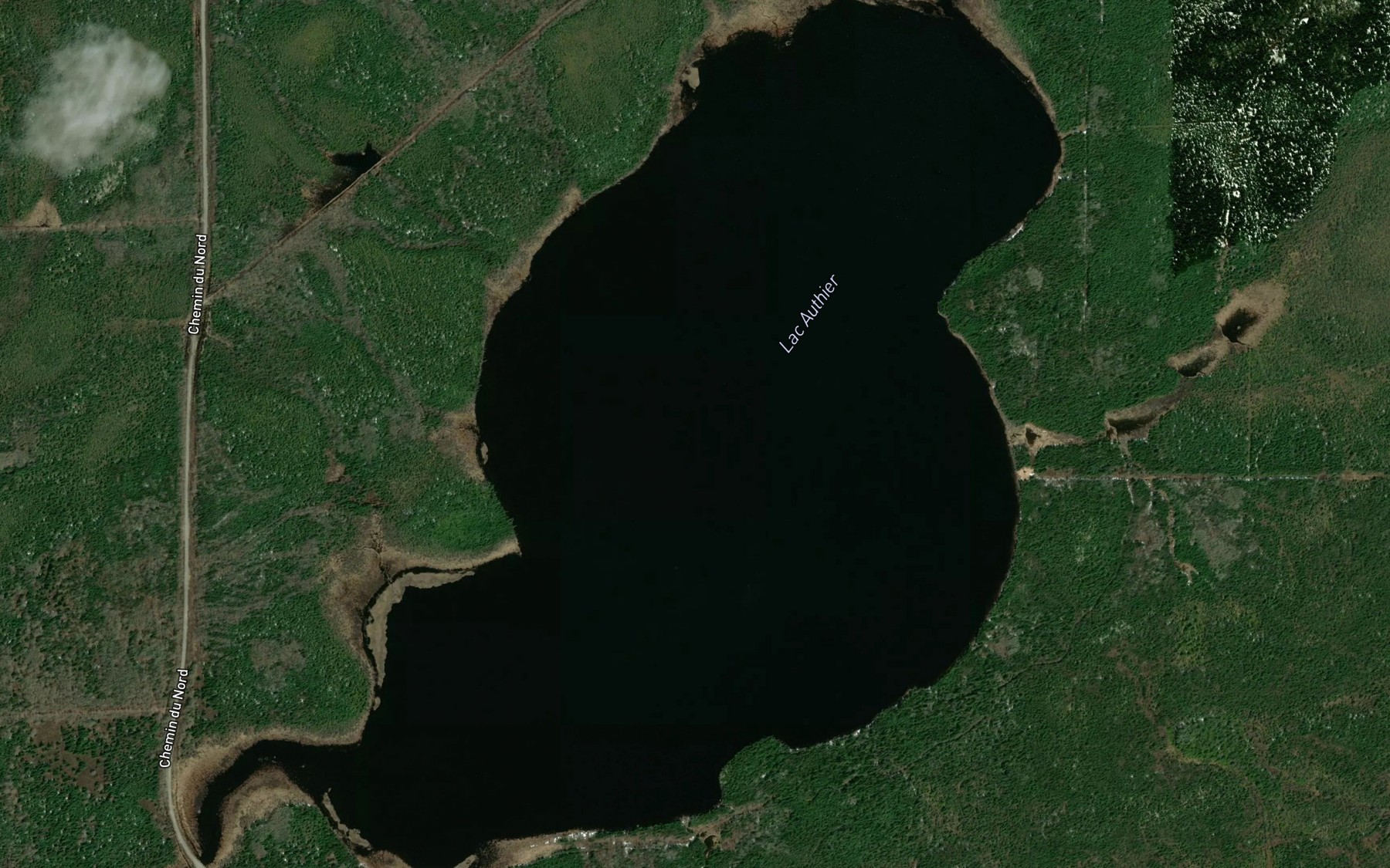 Satellite map of the Lac Authier