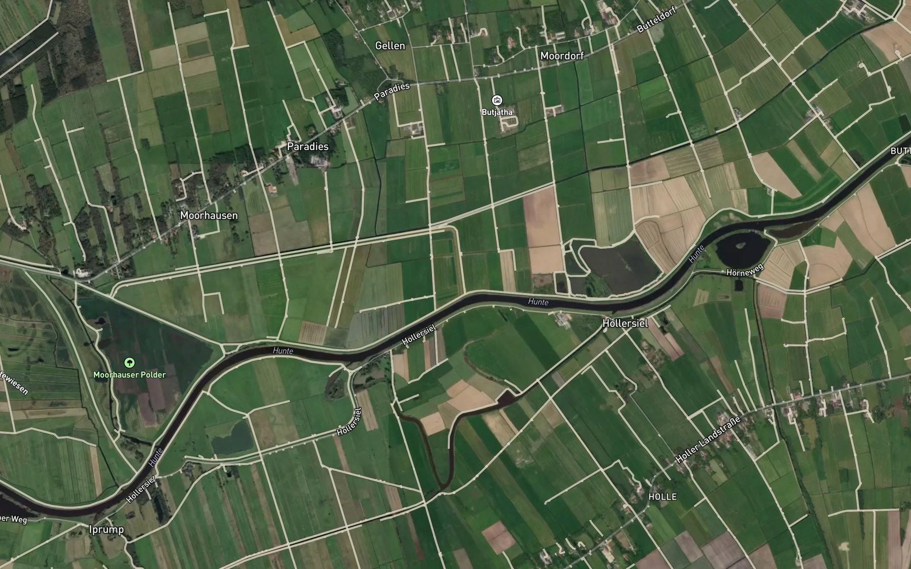 Satellite map of the Alte Hunte