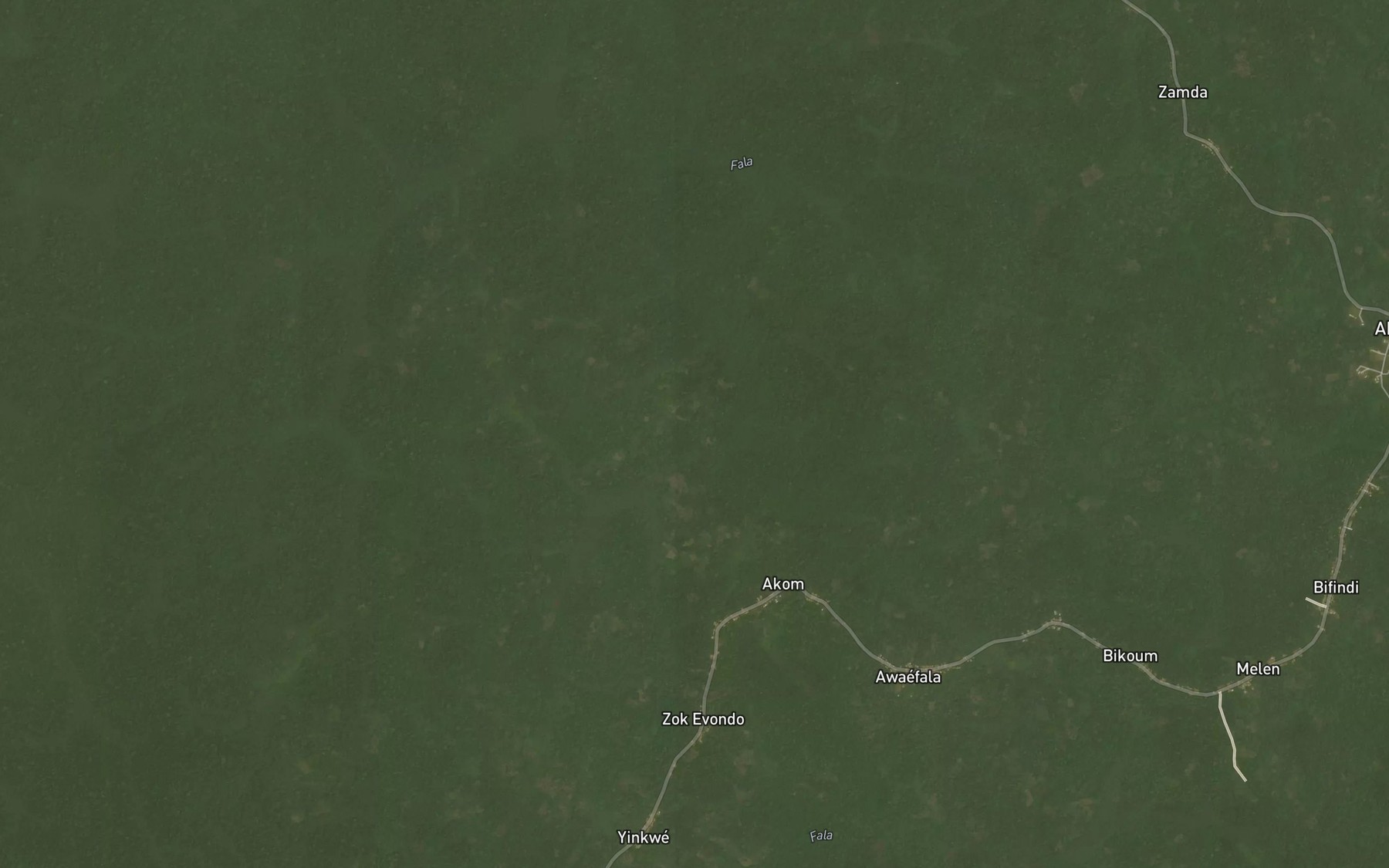 Satellite map of the Osoe Ngoue