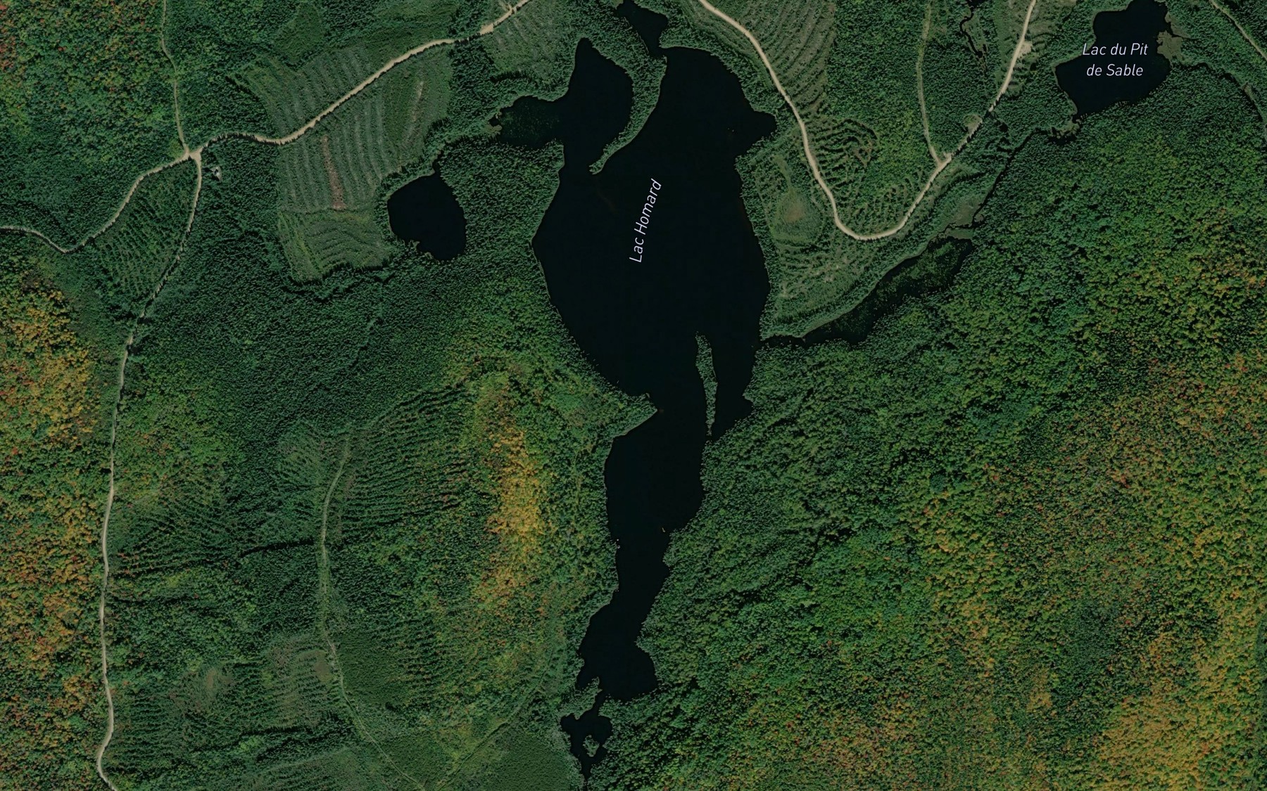 Satellite map of the Lac Homard
