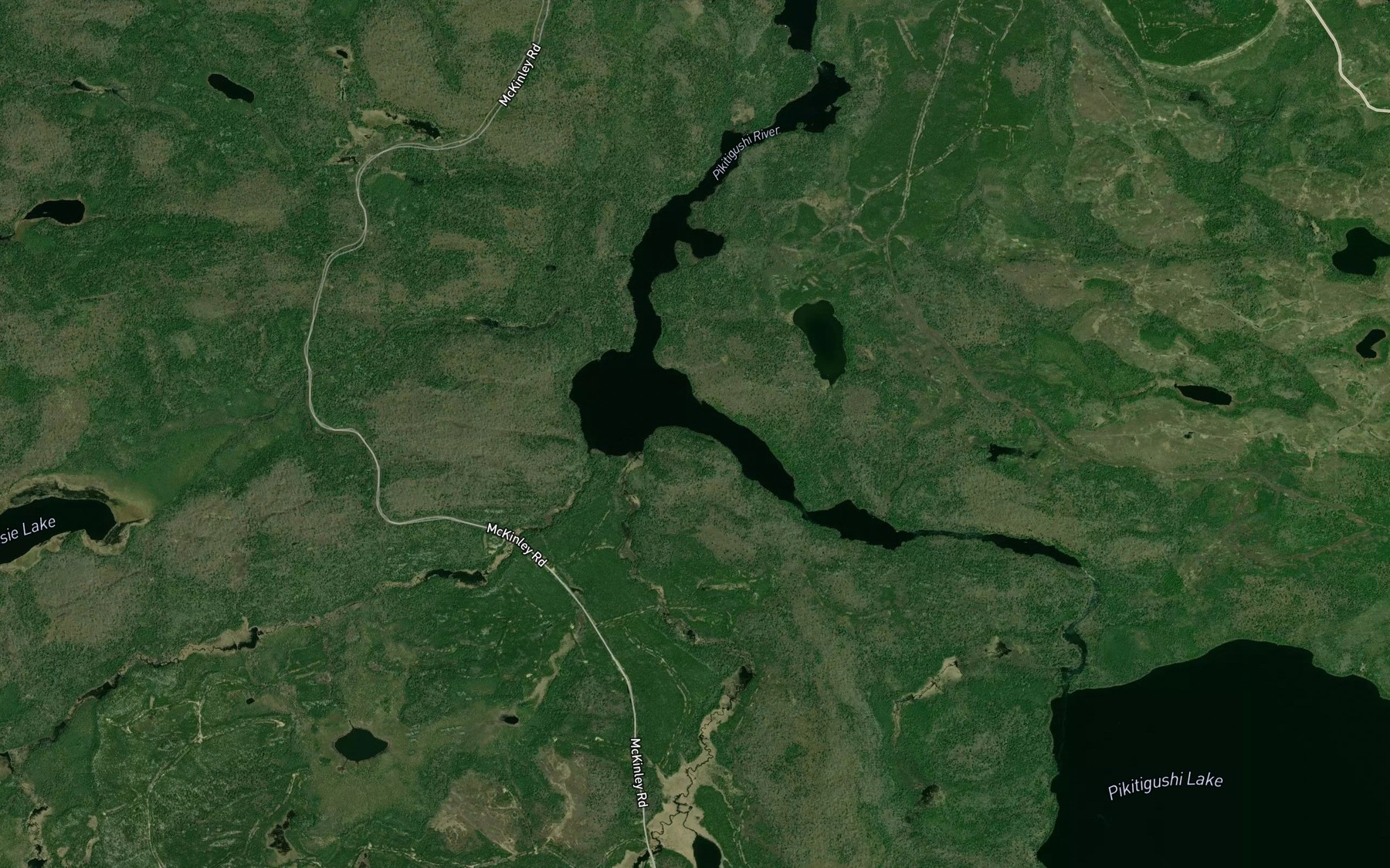 Satellite map of the Derraugh Lake