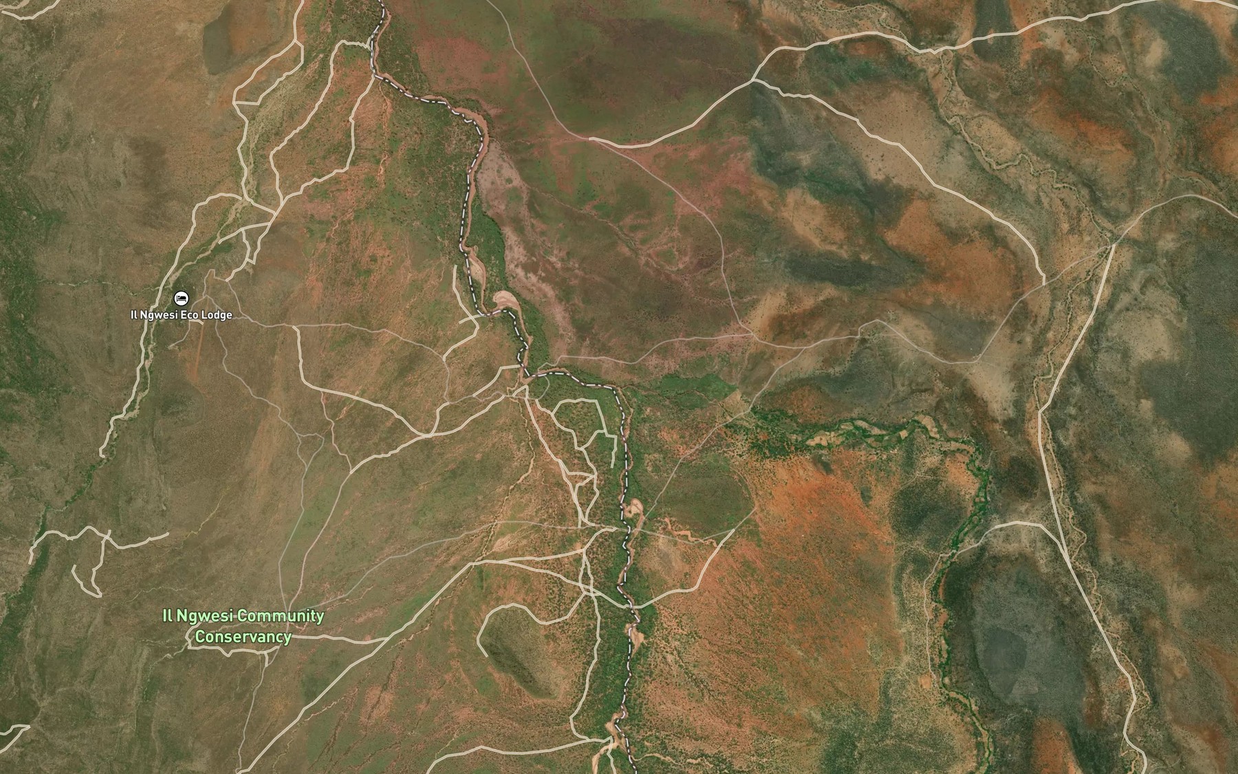 Satellite map of the Engare Sirgon