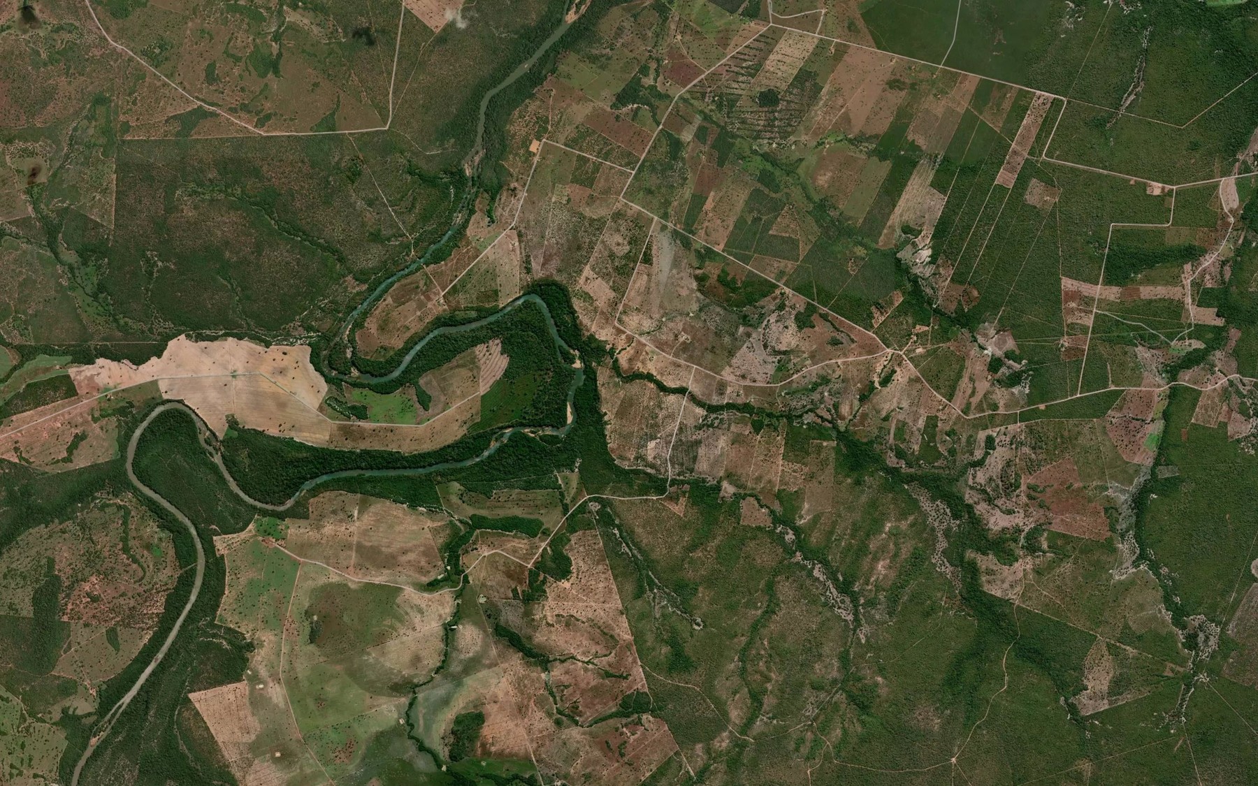 Satellite map of the Corrego Raizama