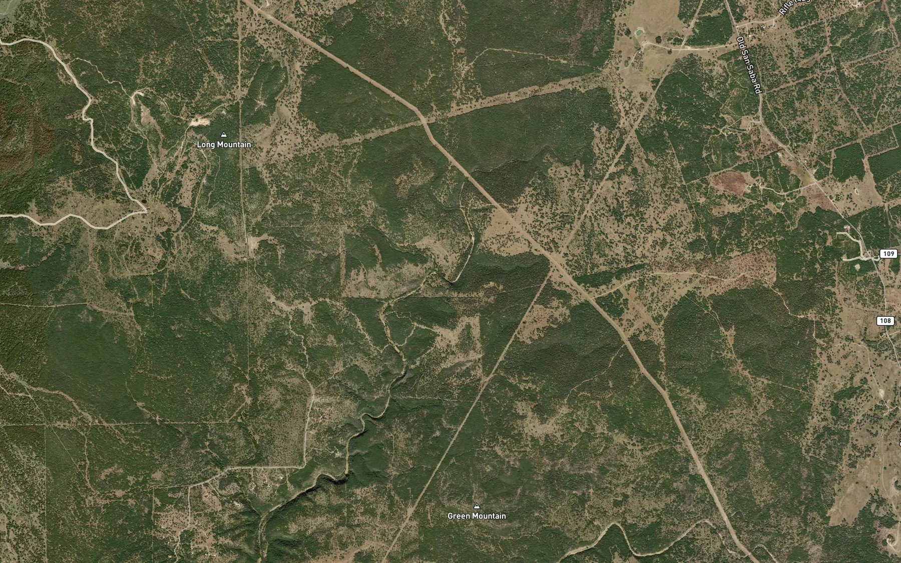 Satellite map of the Persimmon Spring