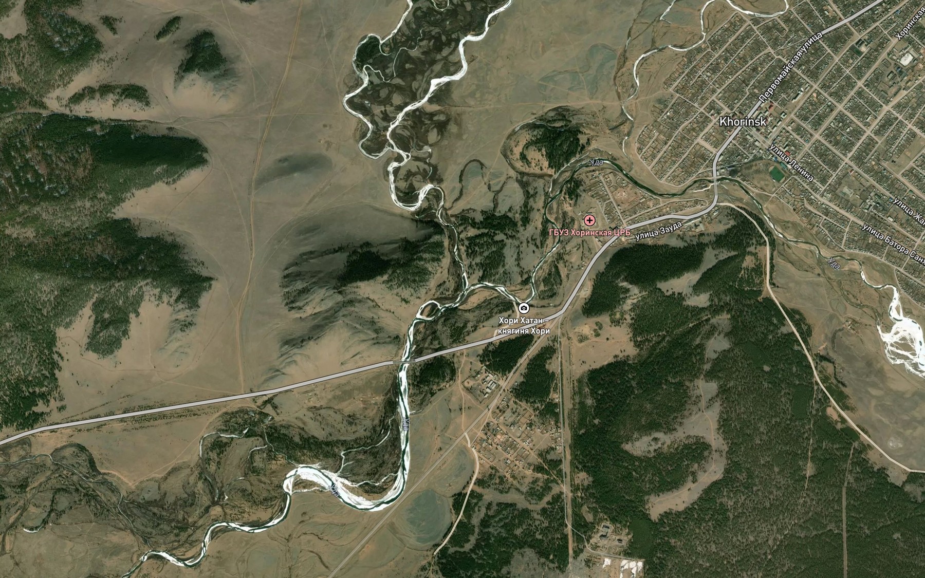 Satellite map of the Ona
