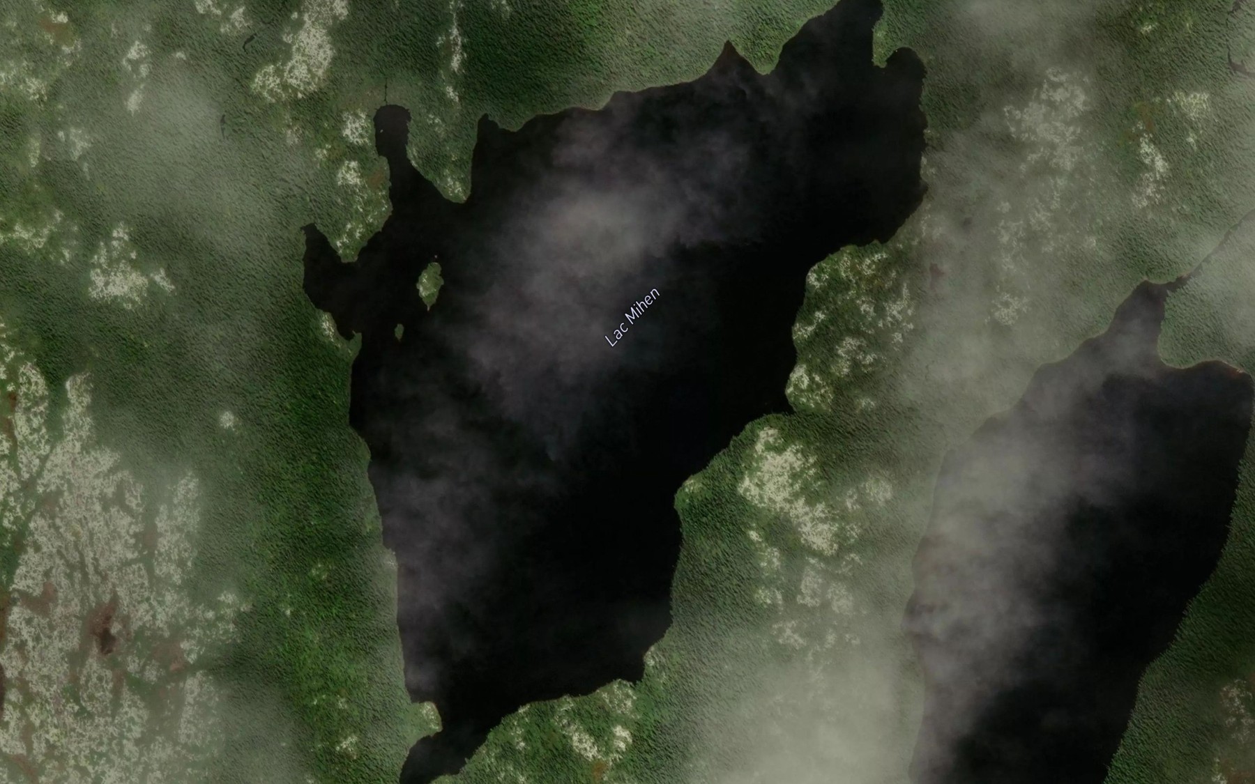 Satellite map of the Lac Mihen