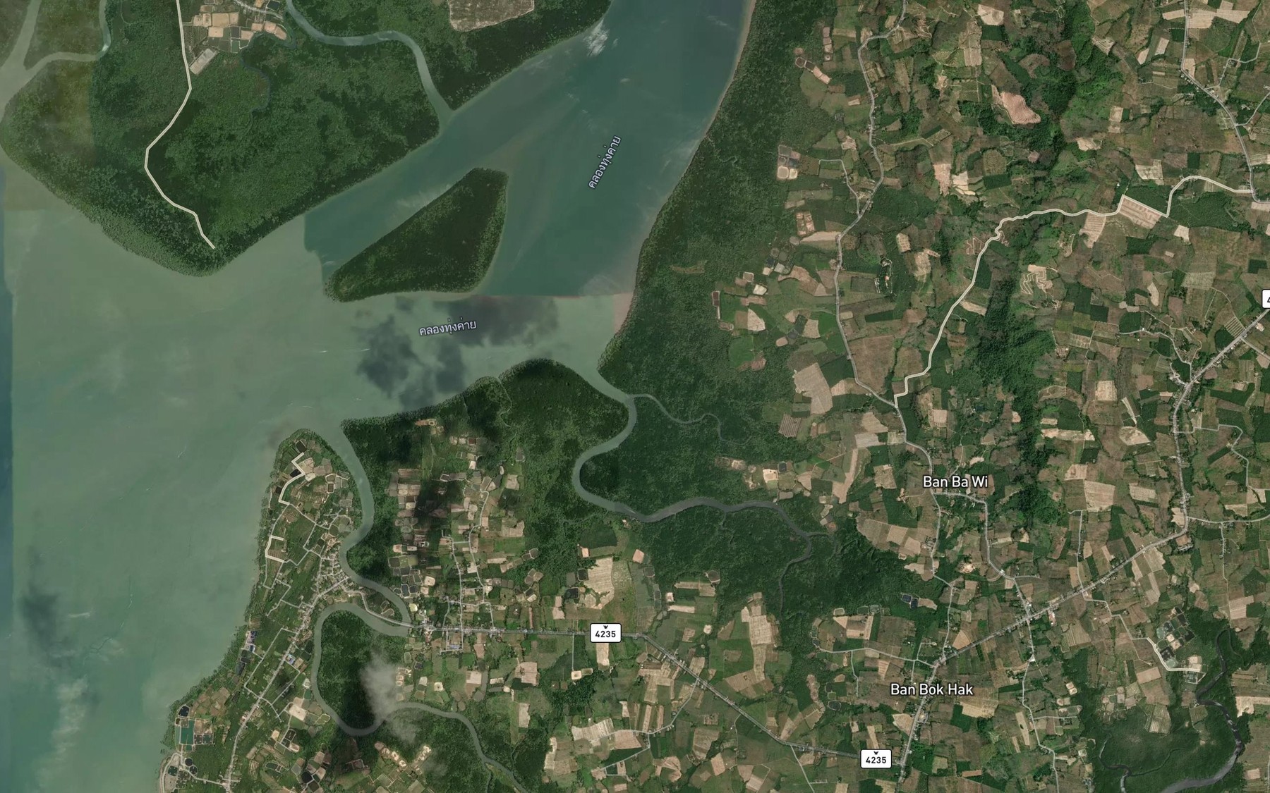 Satellite map of the Khlong Tha Yang