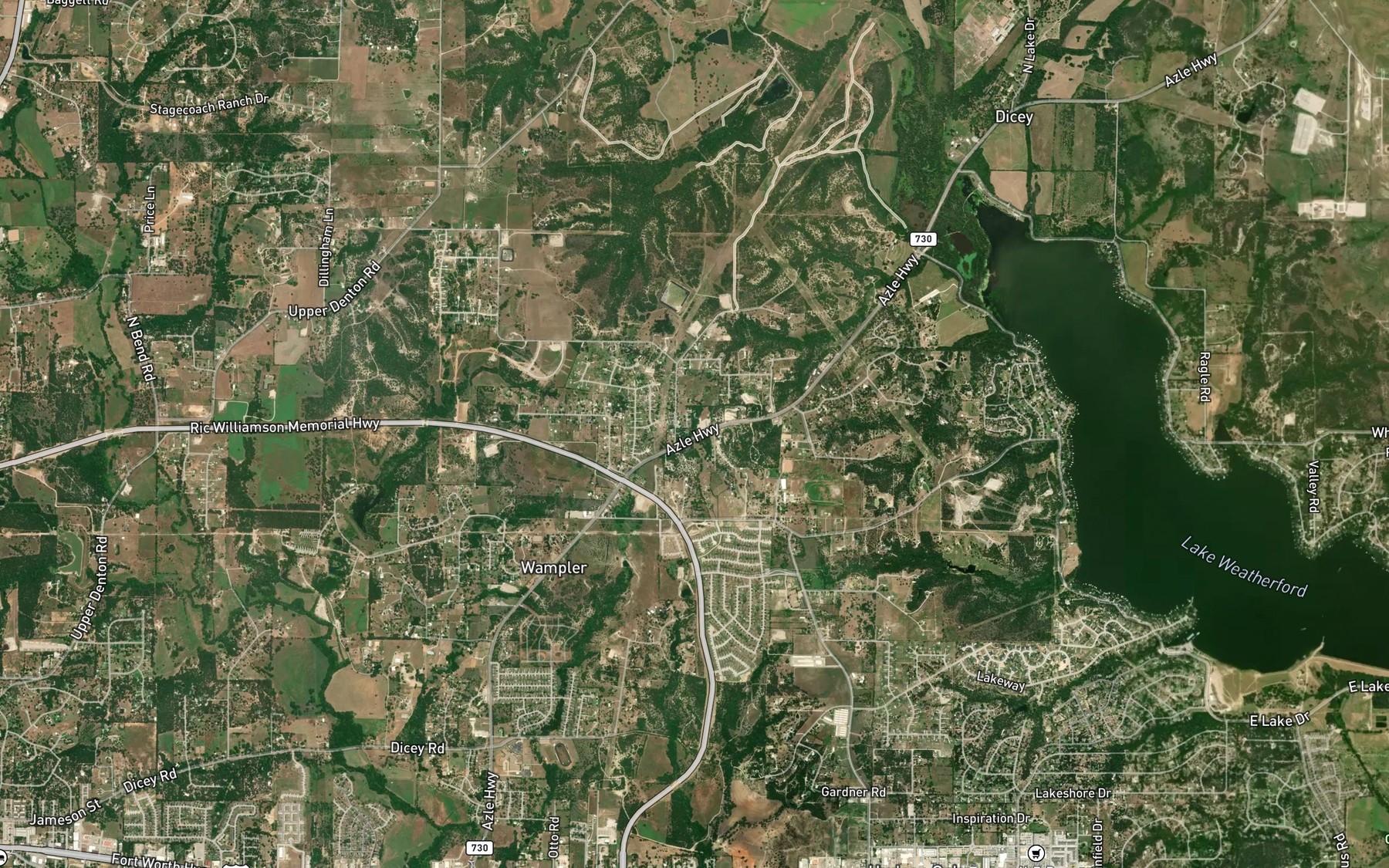 Satellite map of the Indian Creek