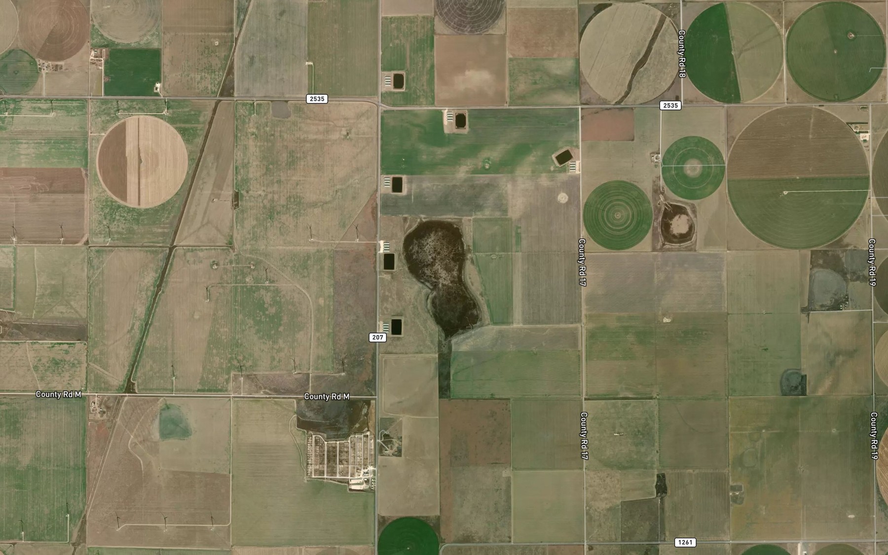 Satellite map of the Millers Lake