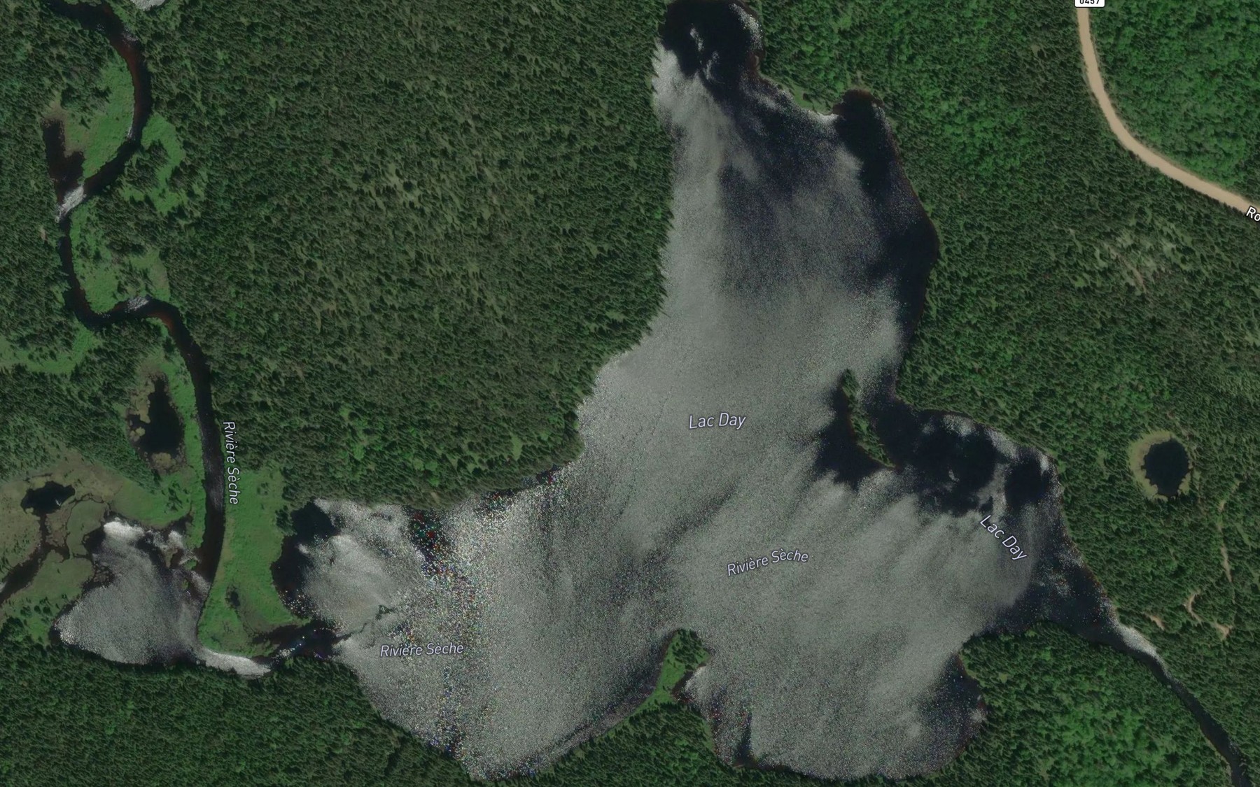 Satellite map of the Lac Day