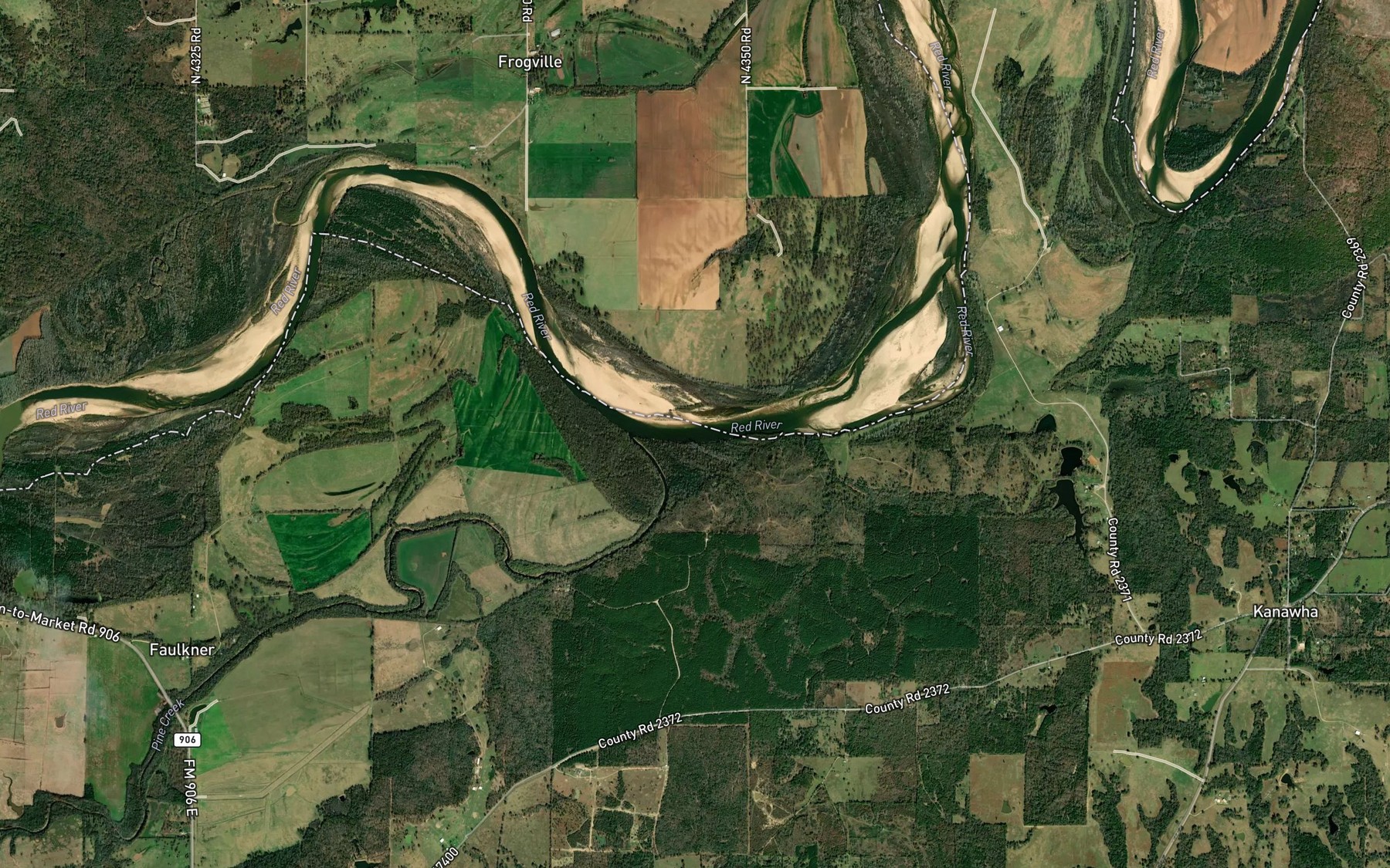 Satellite map of the Pine Creek