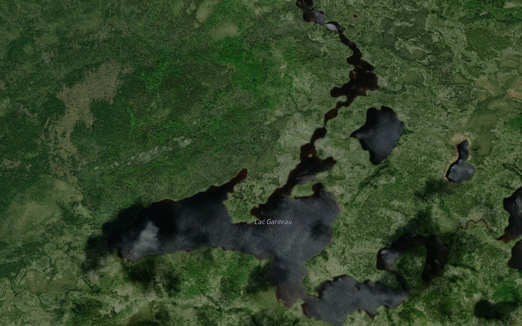 Satellite map of the Lac Gariteau