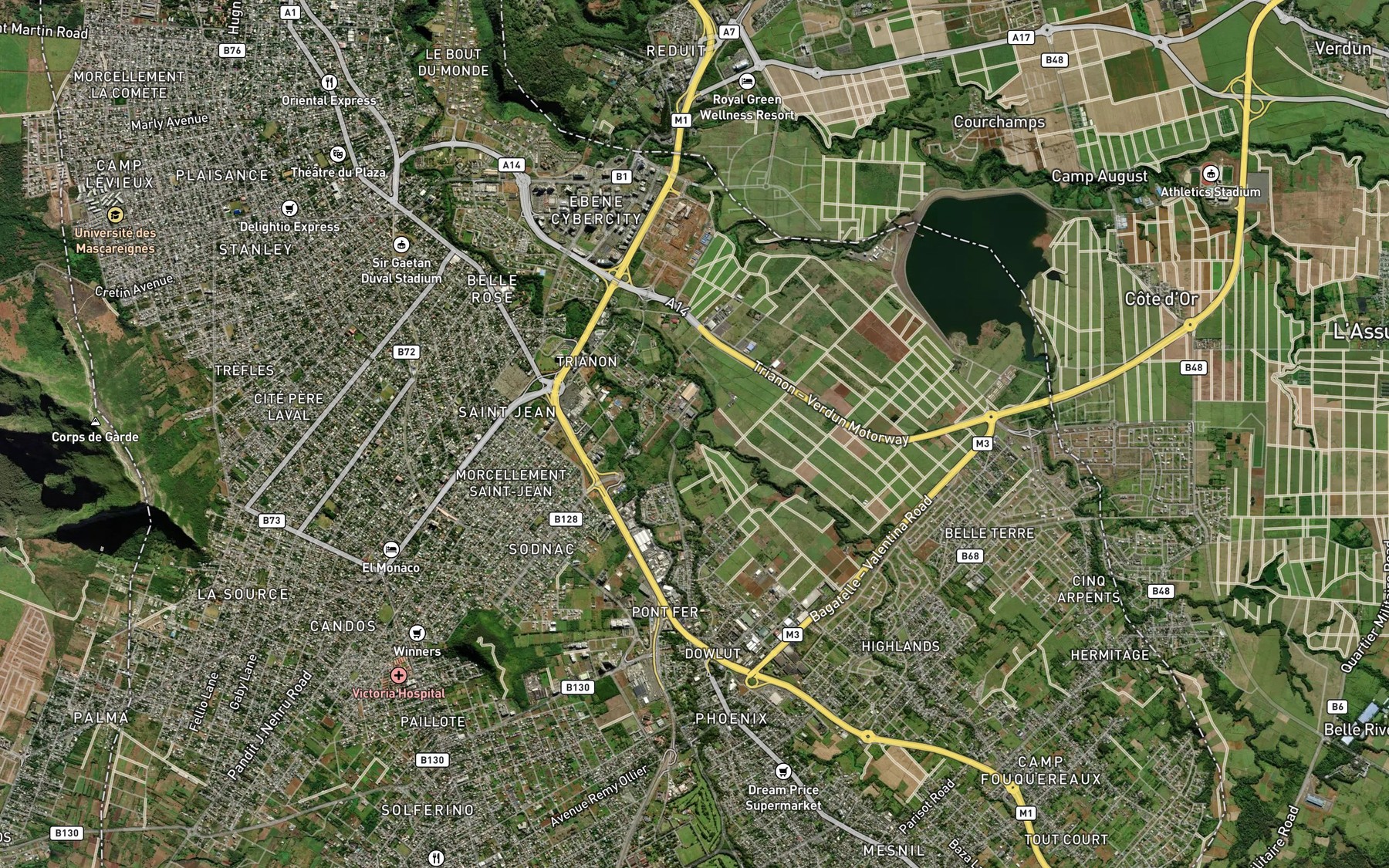 Satellite map of the River Mesnil