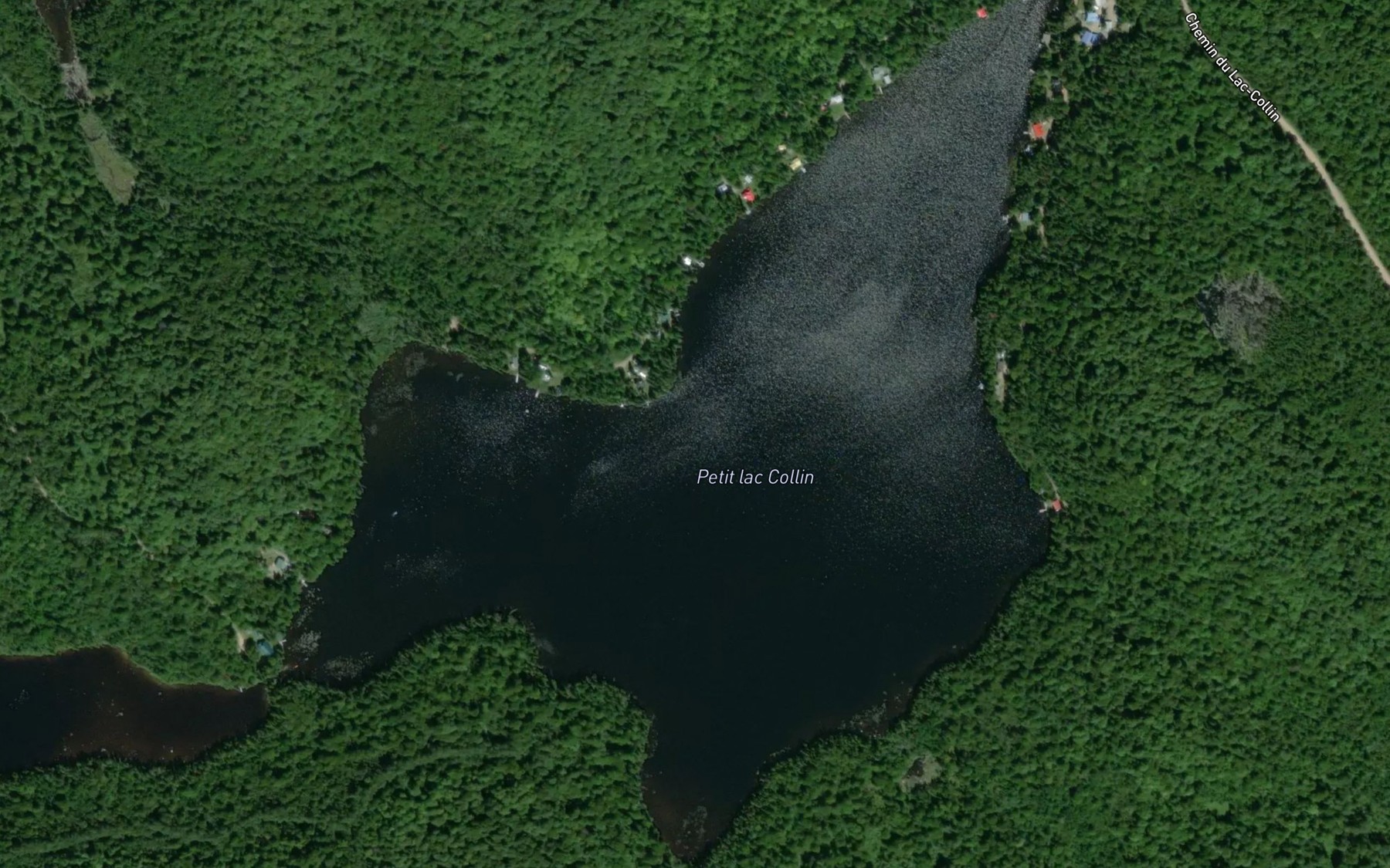 Satellite map of the Petit lac Collin
