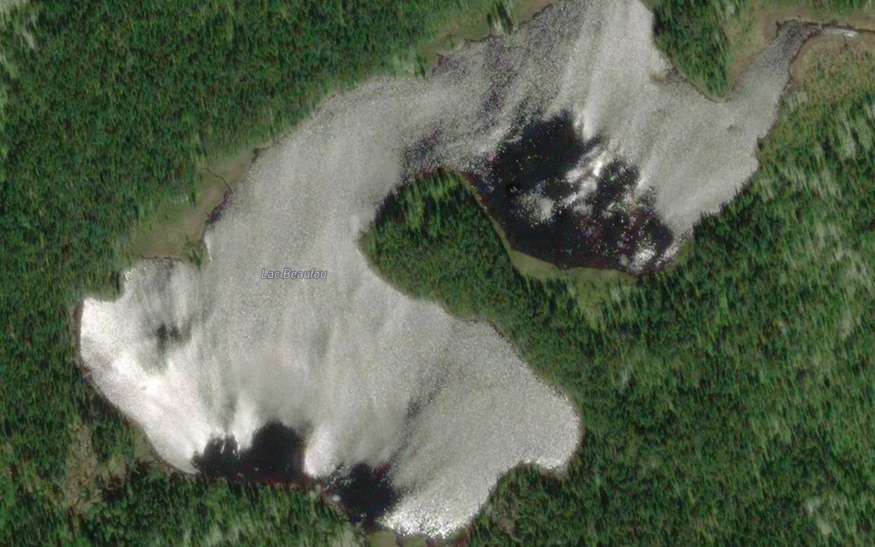 Satellite map of the Lac Beaufou