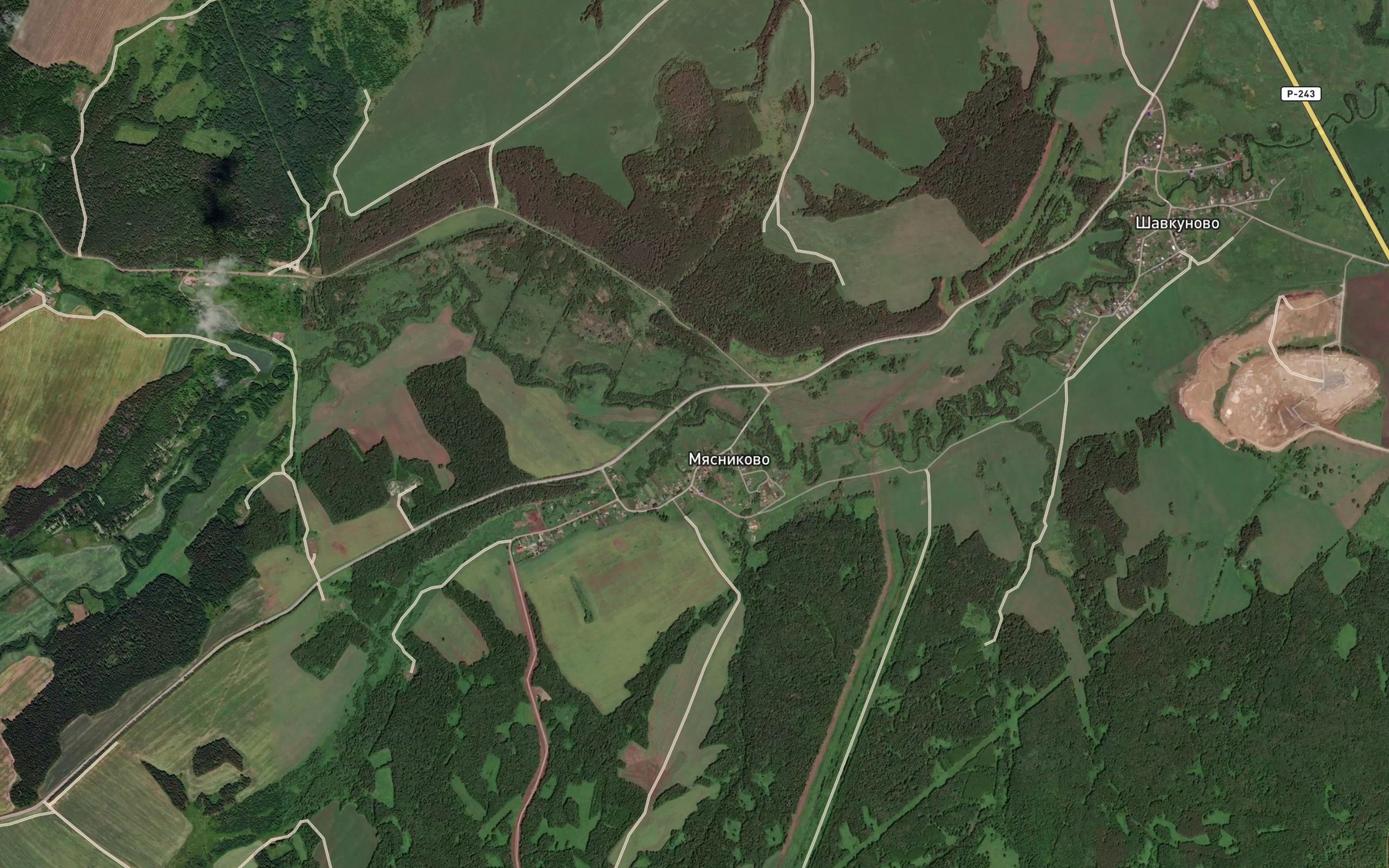 Satellite map of the Shavlyash