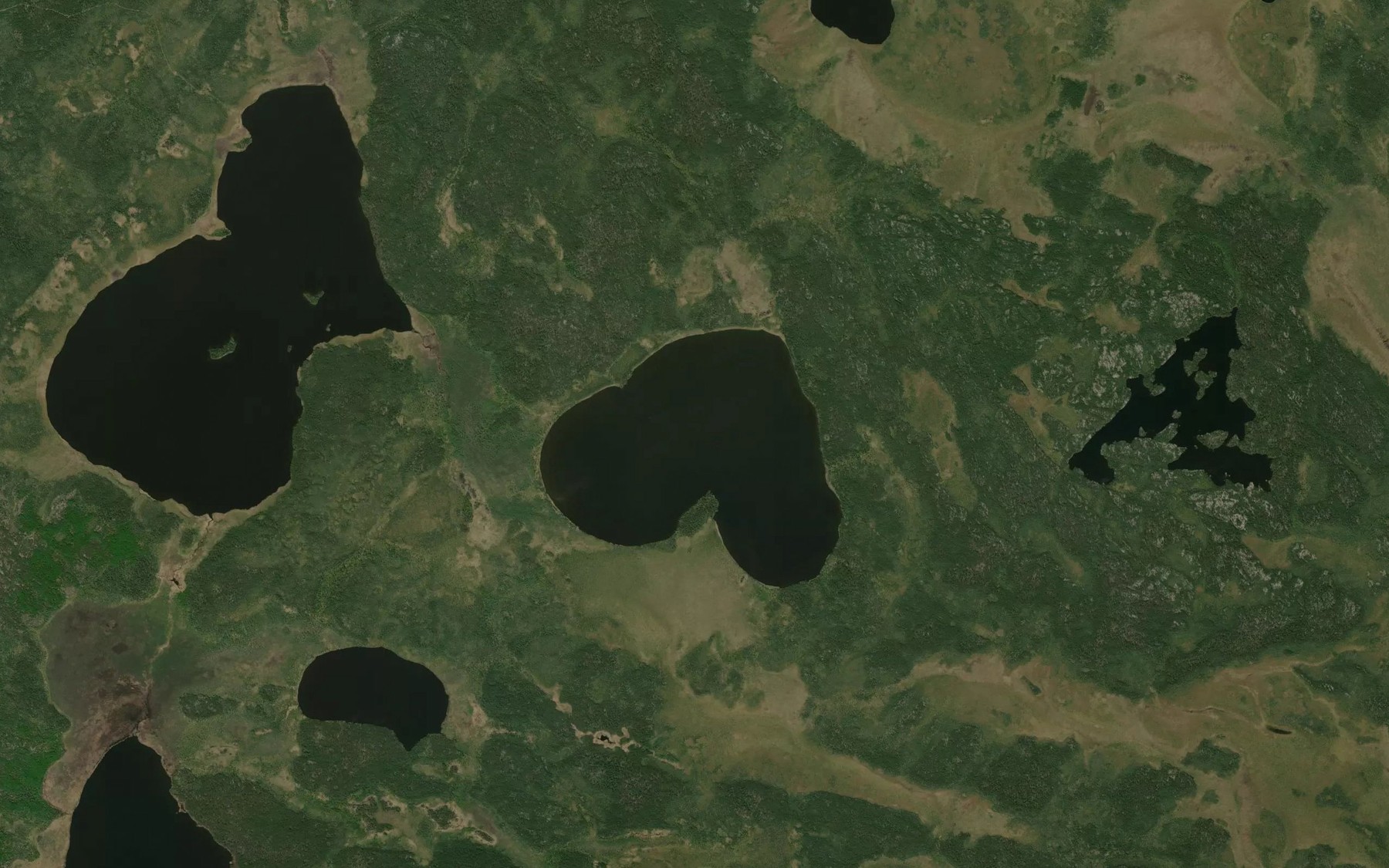 Satellite map of the Beaudry Lake