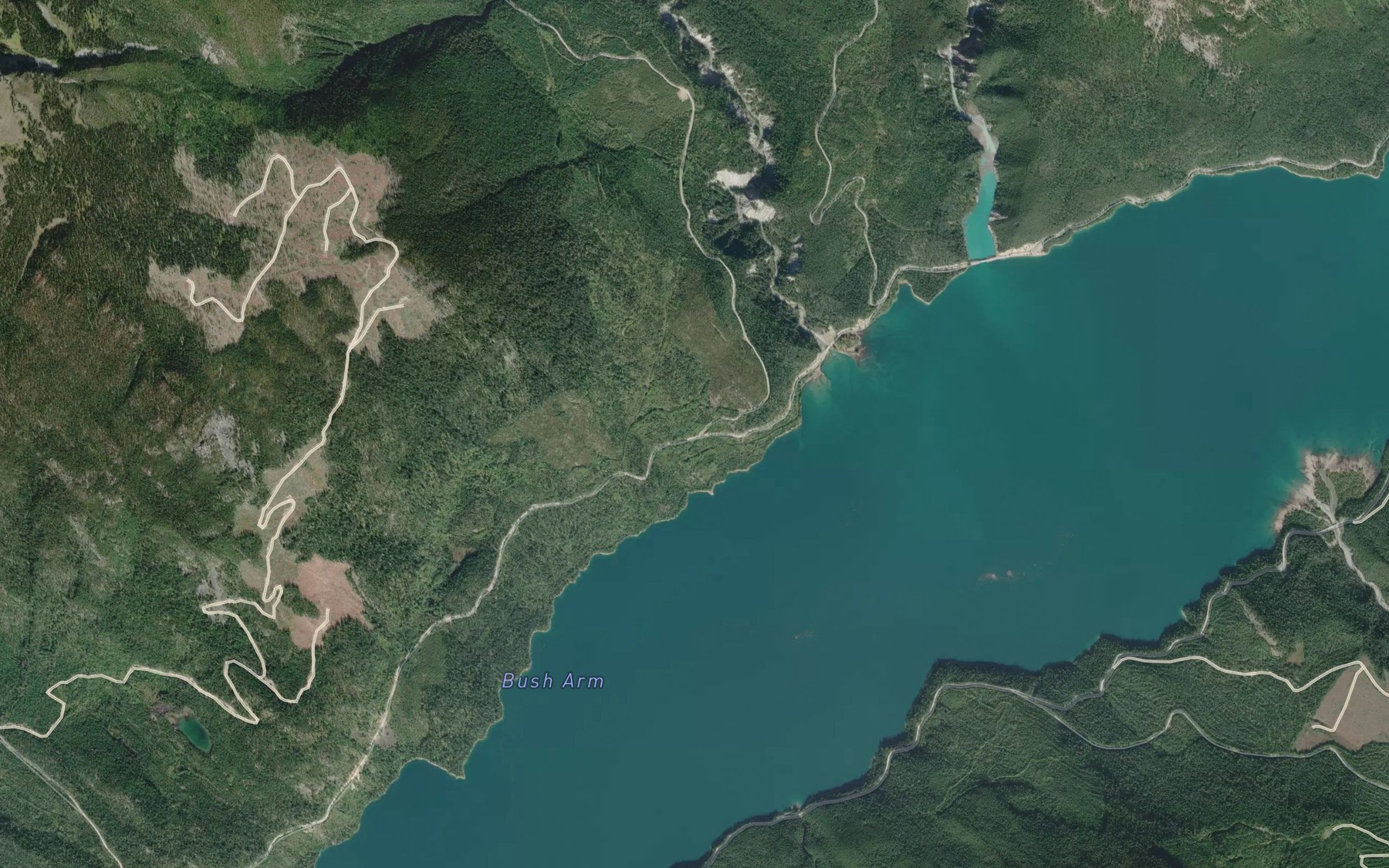Satellite map of the Chatter Creek