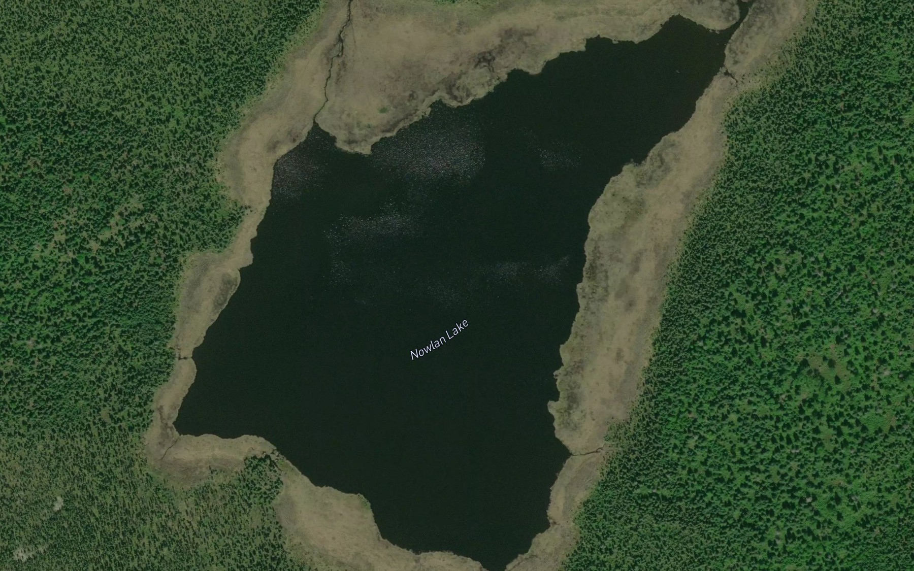 Satellite map of the Nowlan Lake