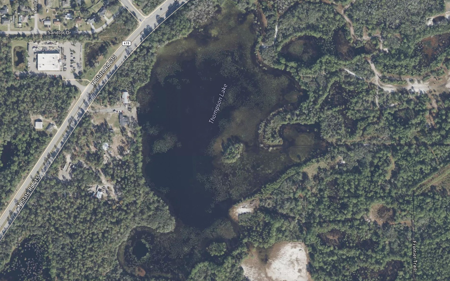 Satellite map of the Thompson Lake
