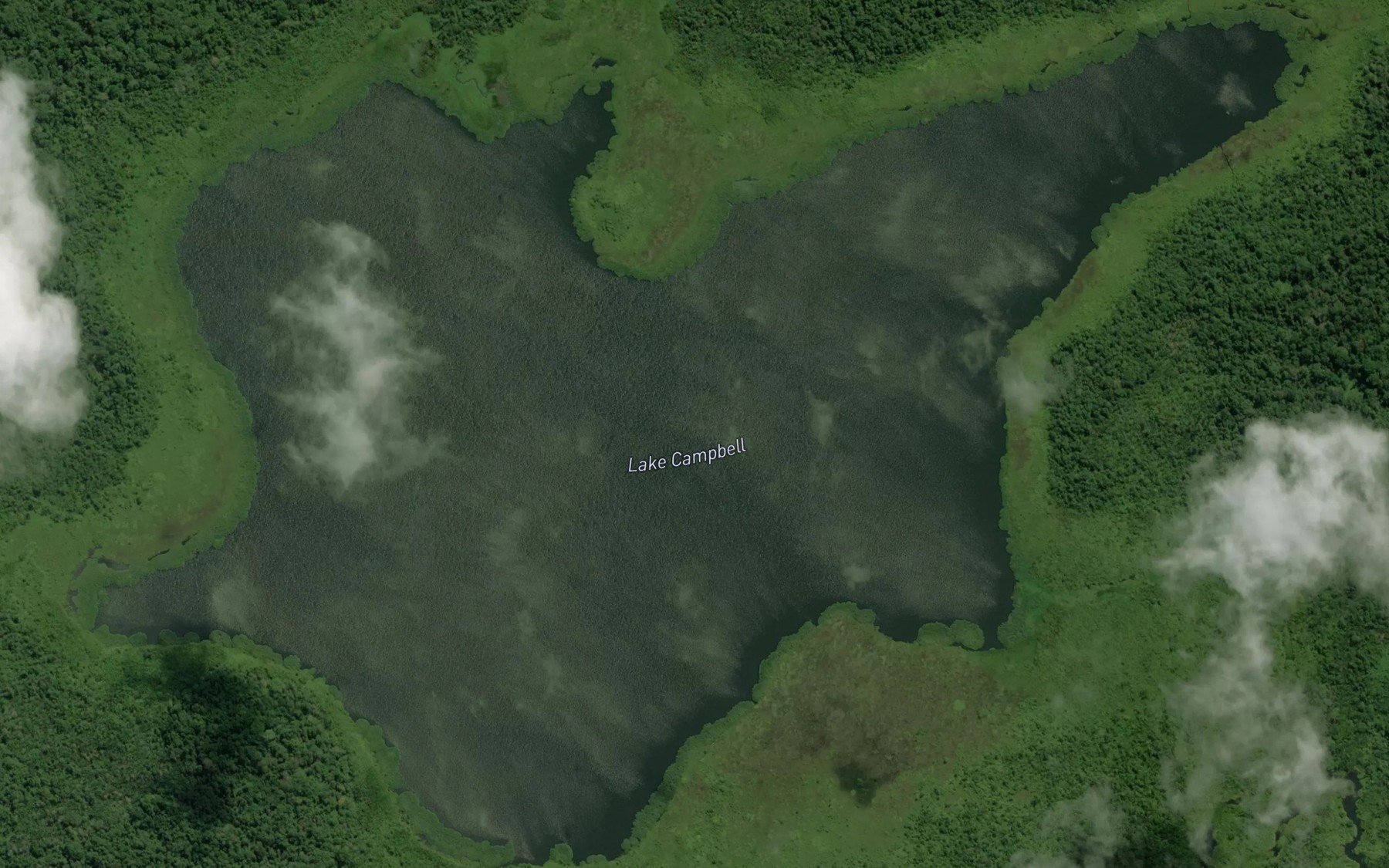 Satellite map of the Lake Campbell