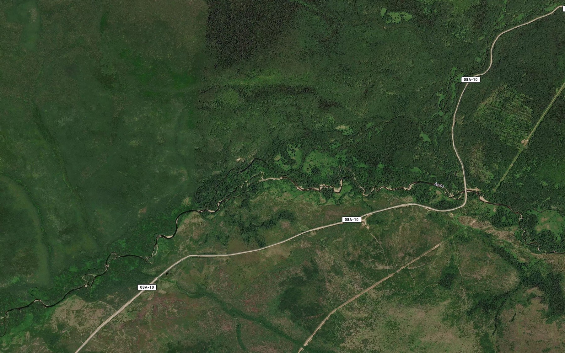 Satellite map of the Aksha