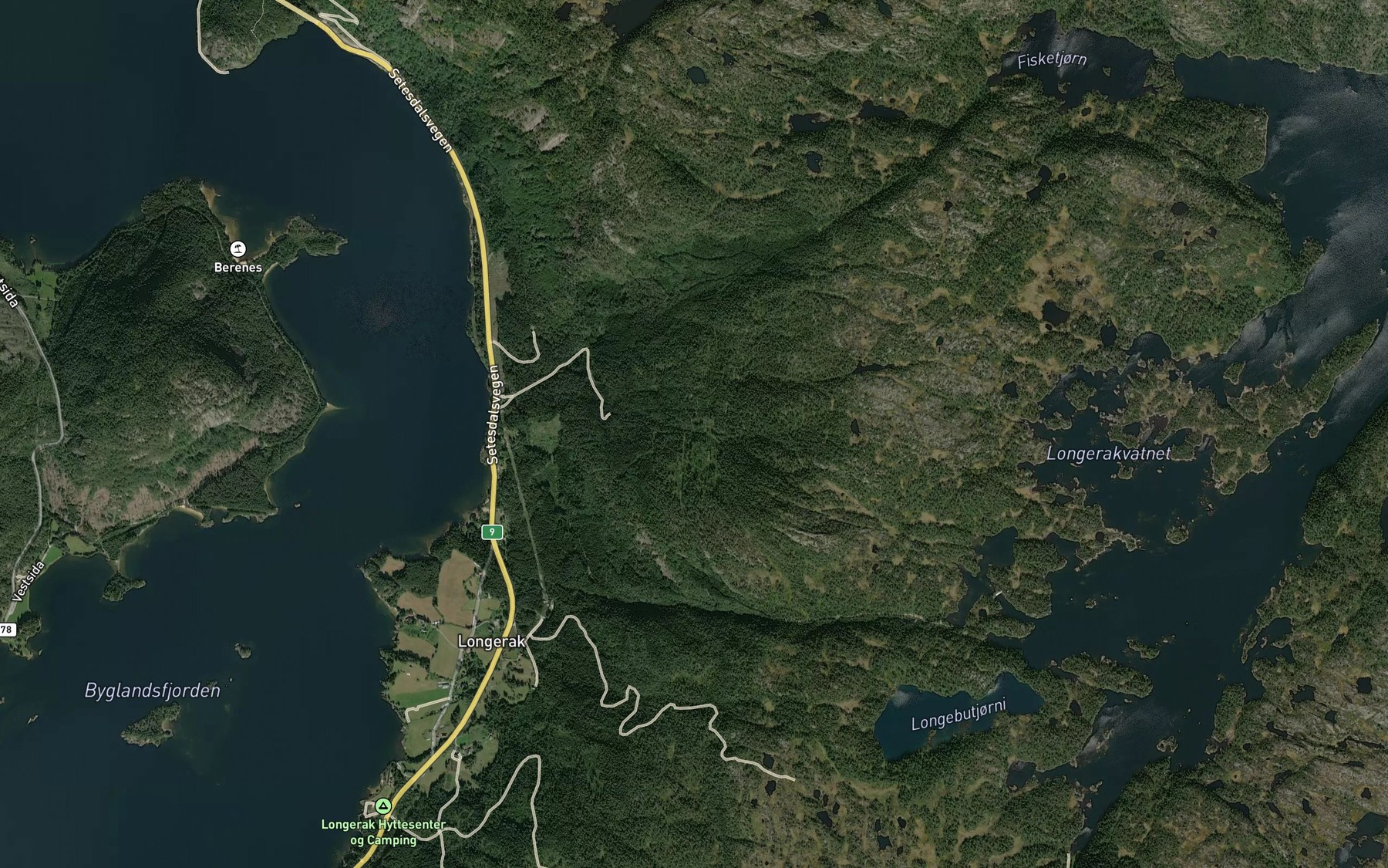 Satellite map of the Bjorndalsbekken
