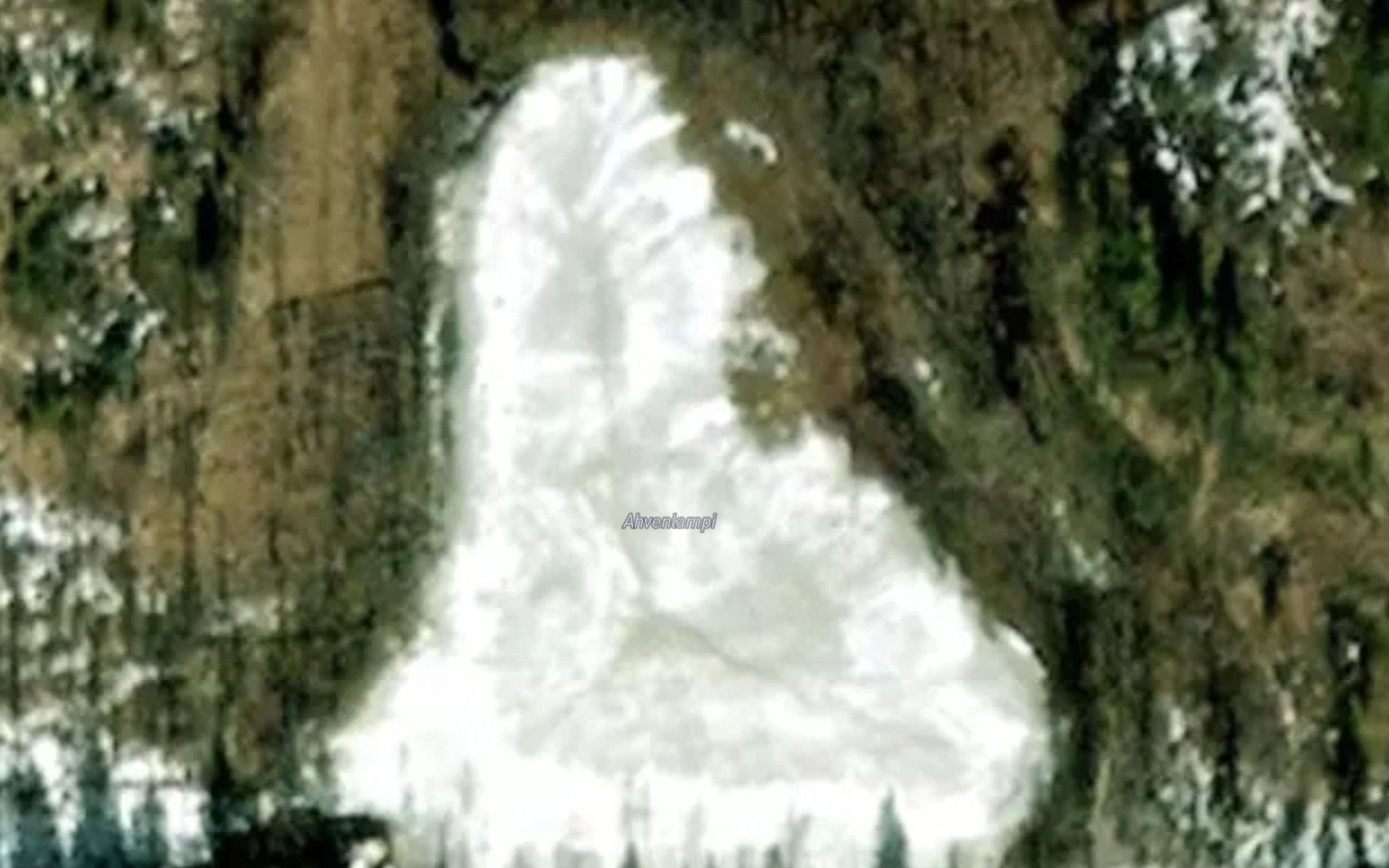 Satellite map of the Ahvenlampi