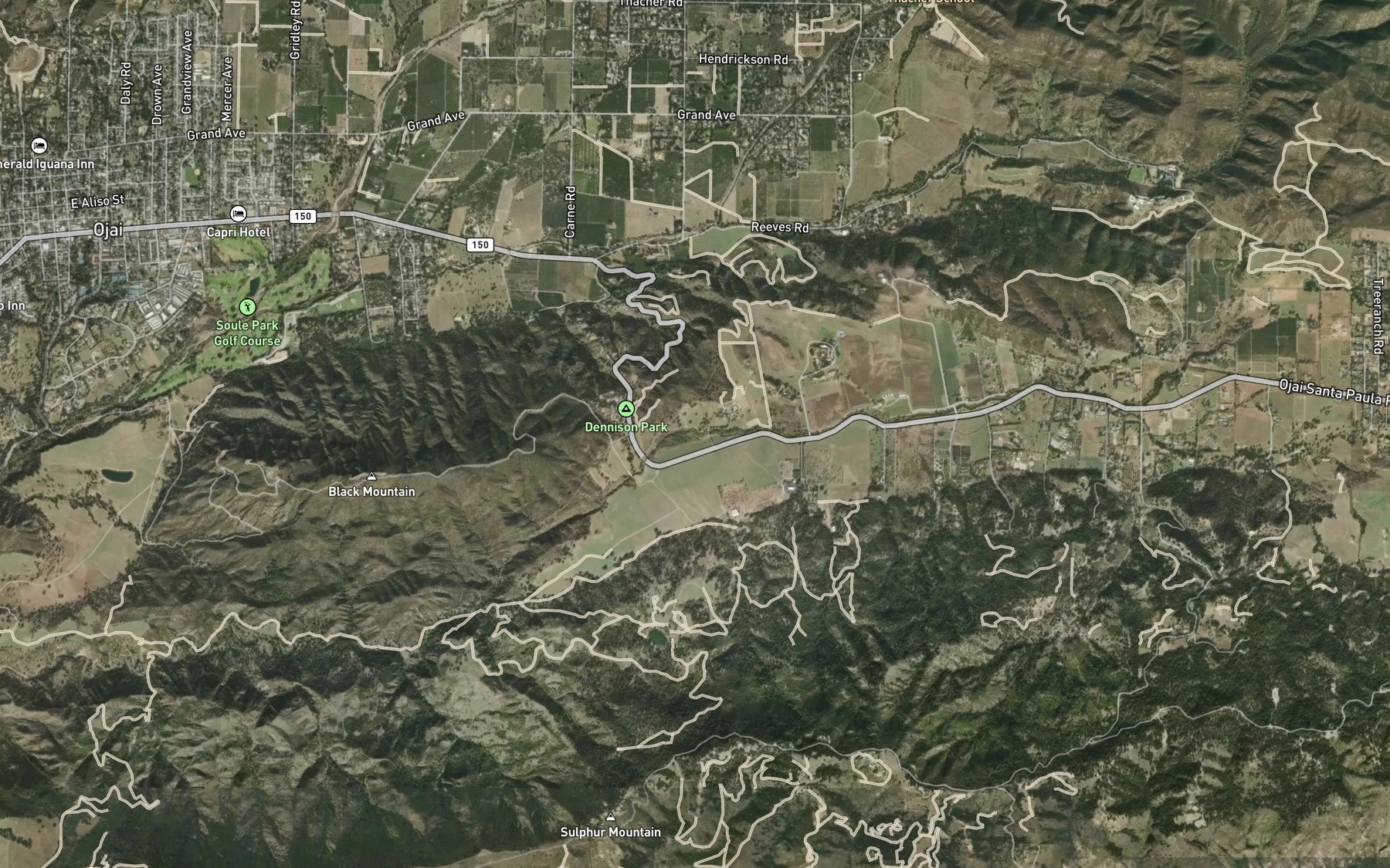 Satellite map of the Lion Creek