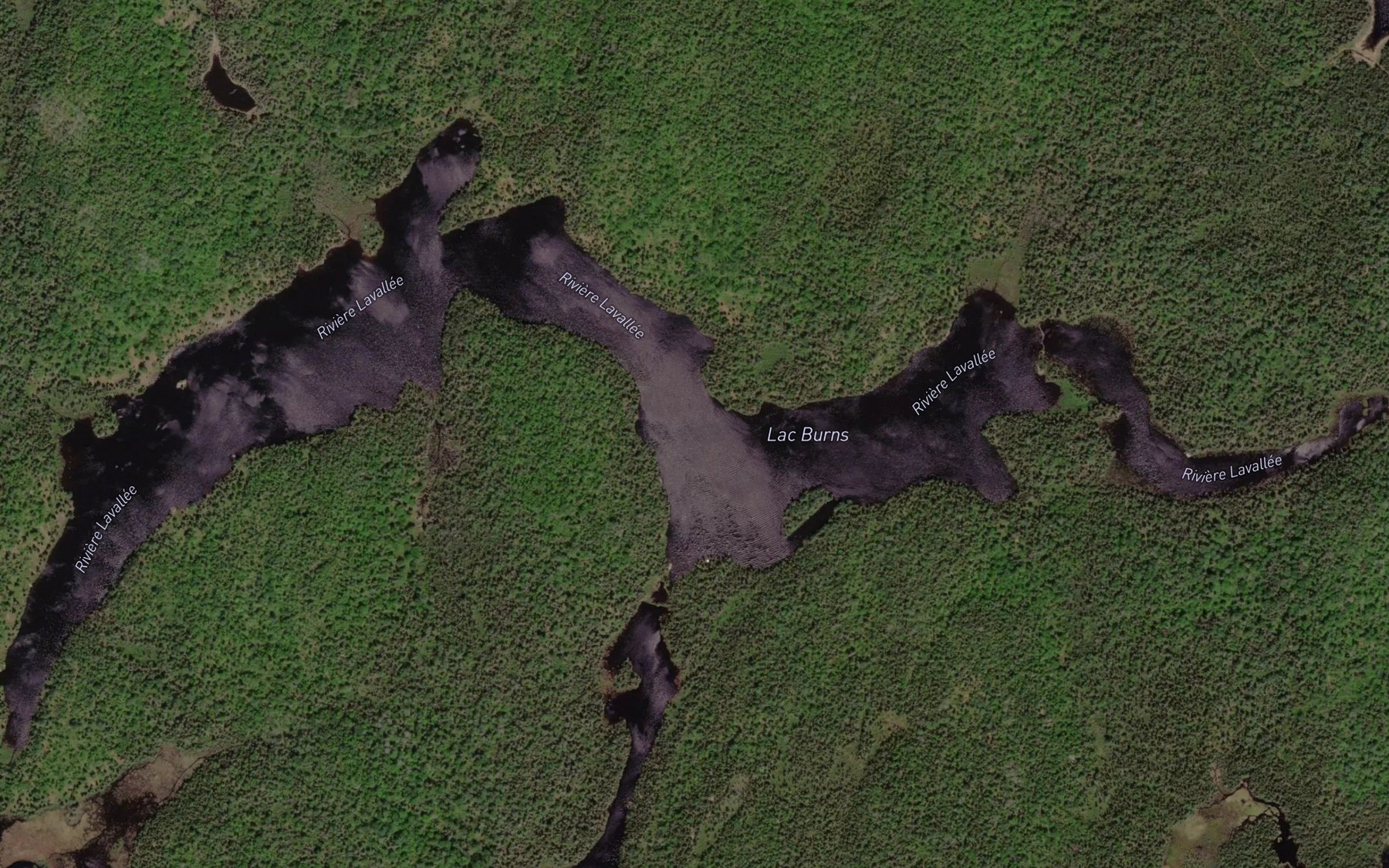 Satellite map of the Lac Burns