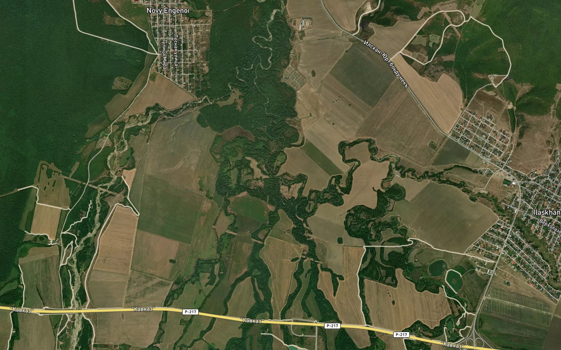 Satellite map of the Akhko