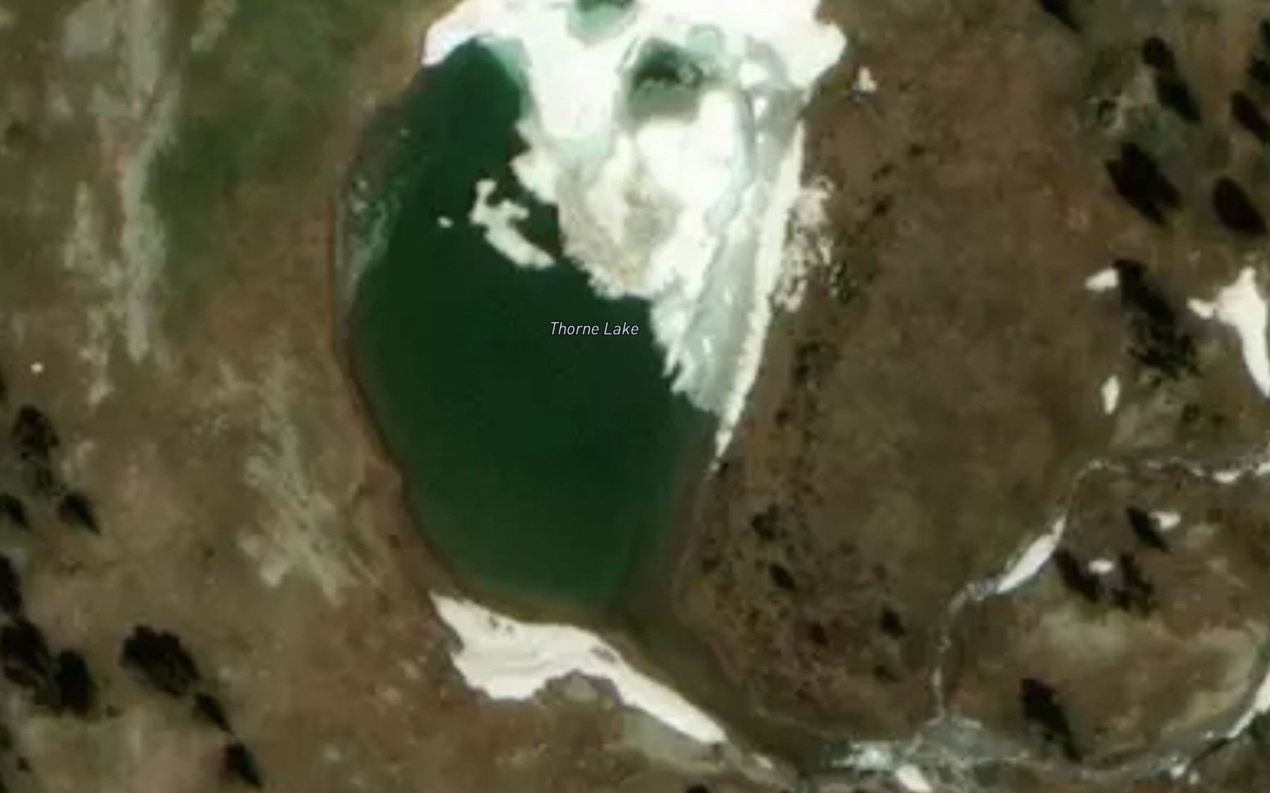 Satellite map of the Thorne Lake