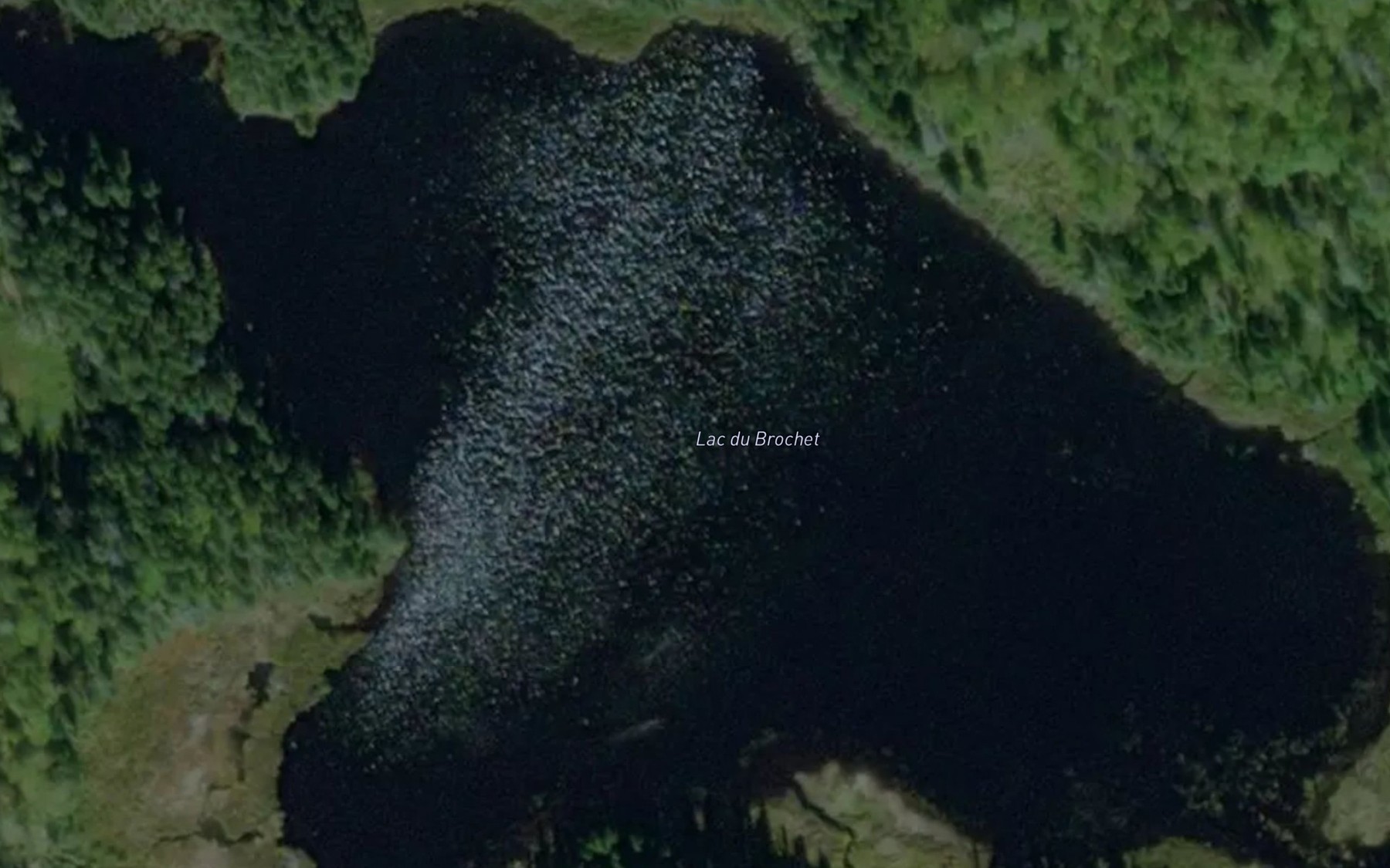 Satellite map of the Lac du Brochet