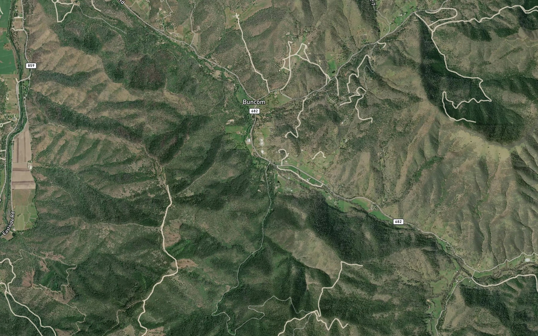 Satellite map of the Grouse Creek