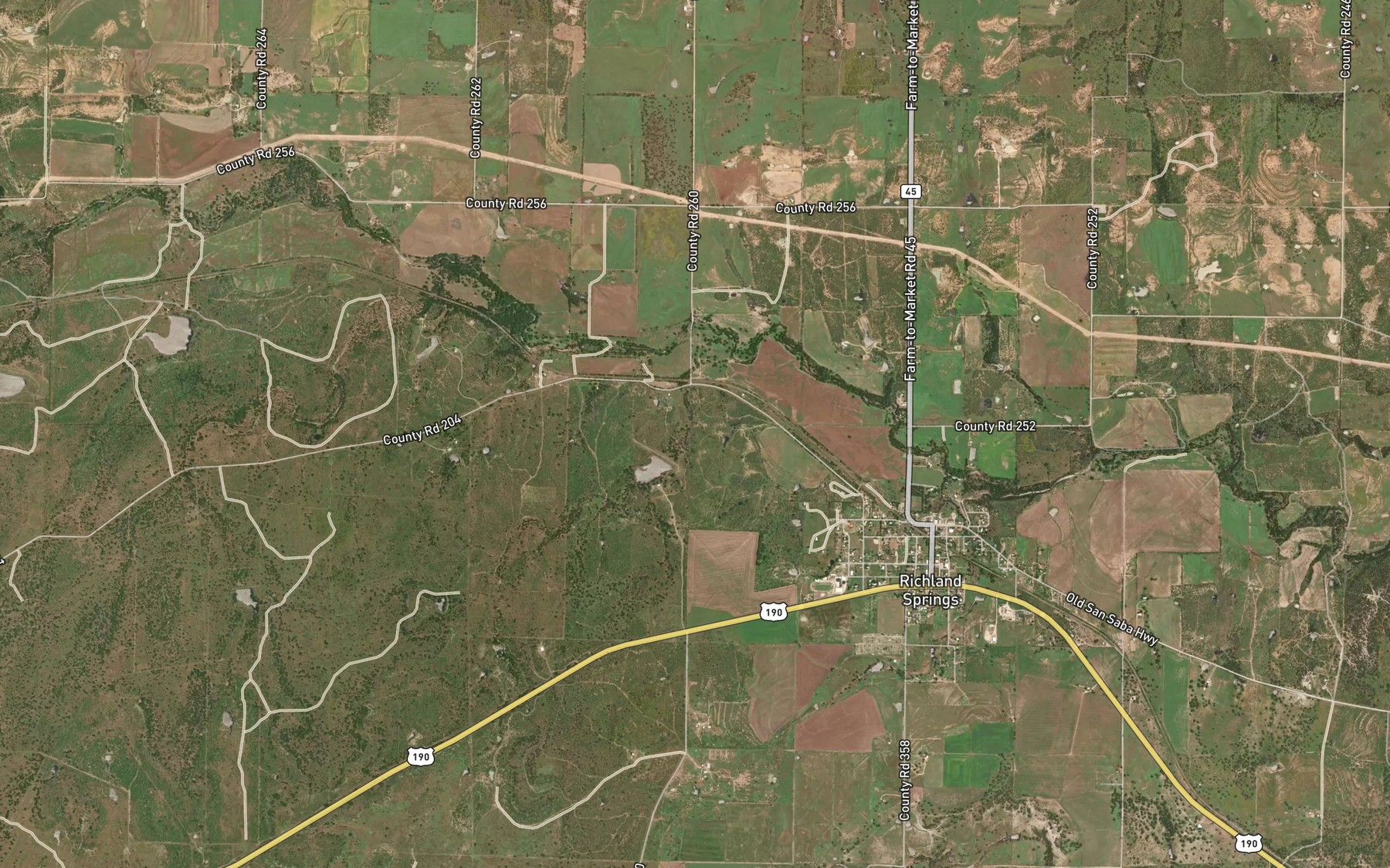 Satellite map of the Soil Conservation Service Site 8 Reservoir